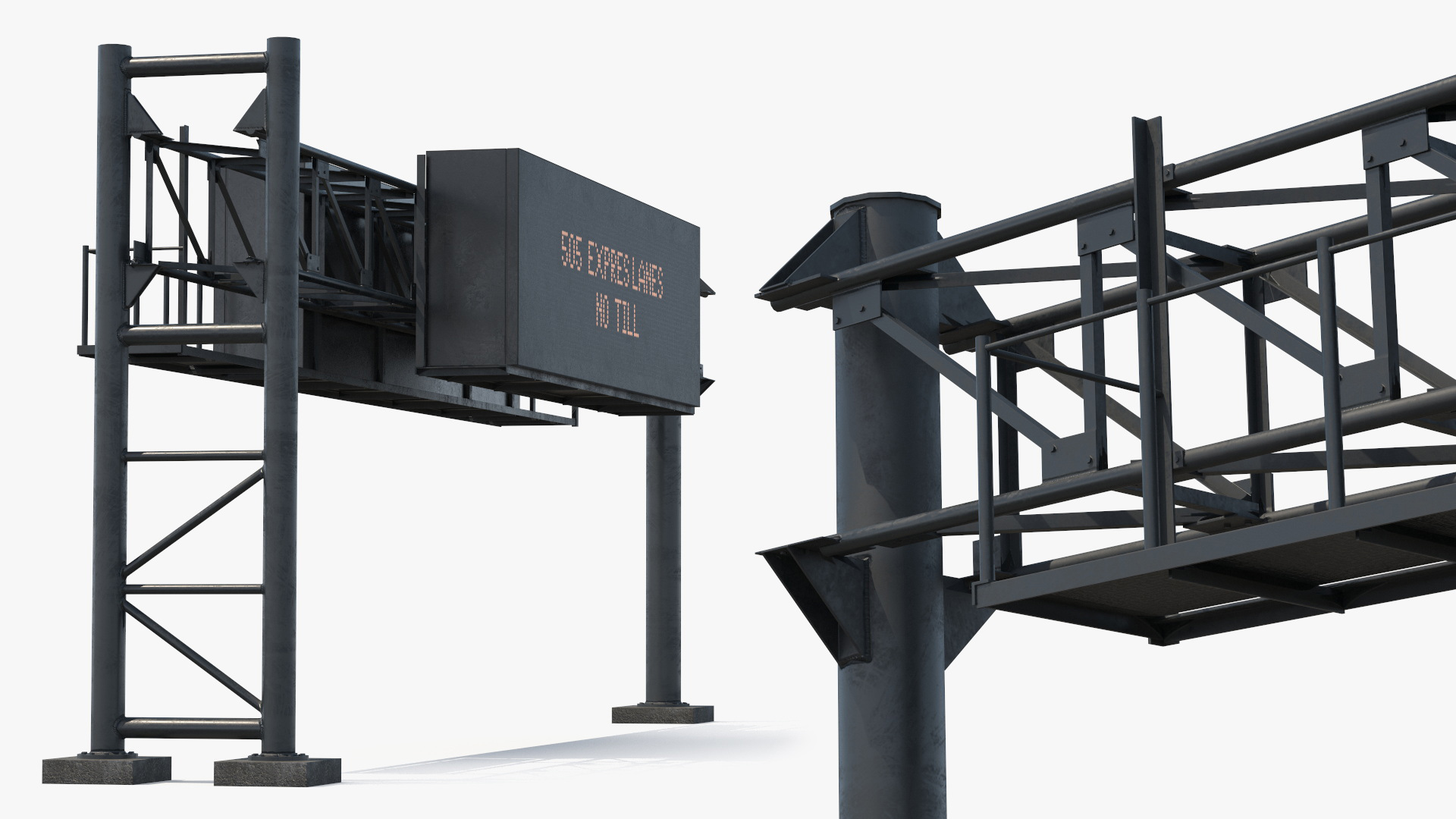 Roadway LED Panel with Steel Gantry Game Ready, view 4
