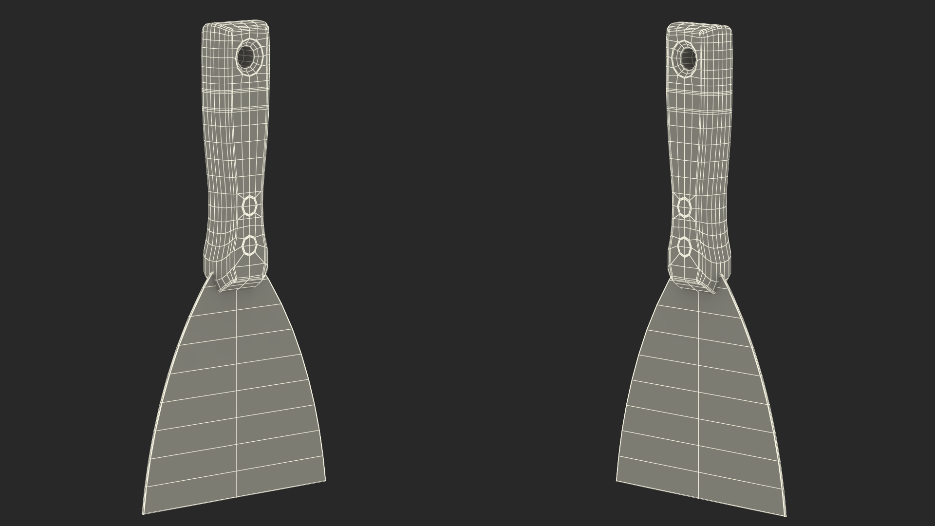 3D Scraper 4 Inch Wood Handle