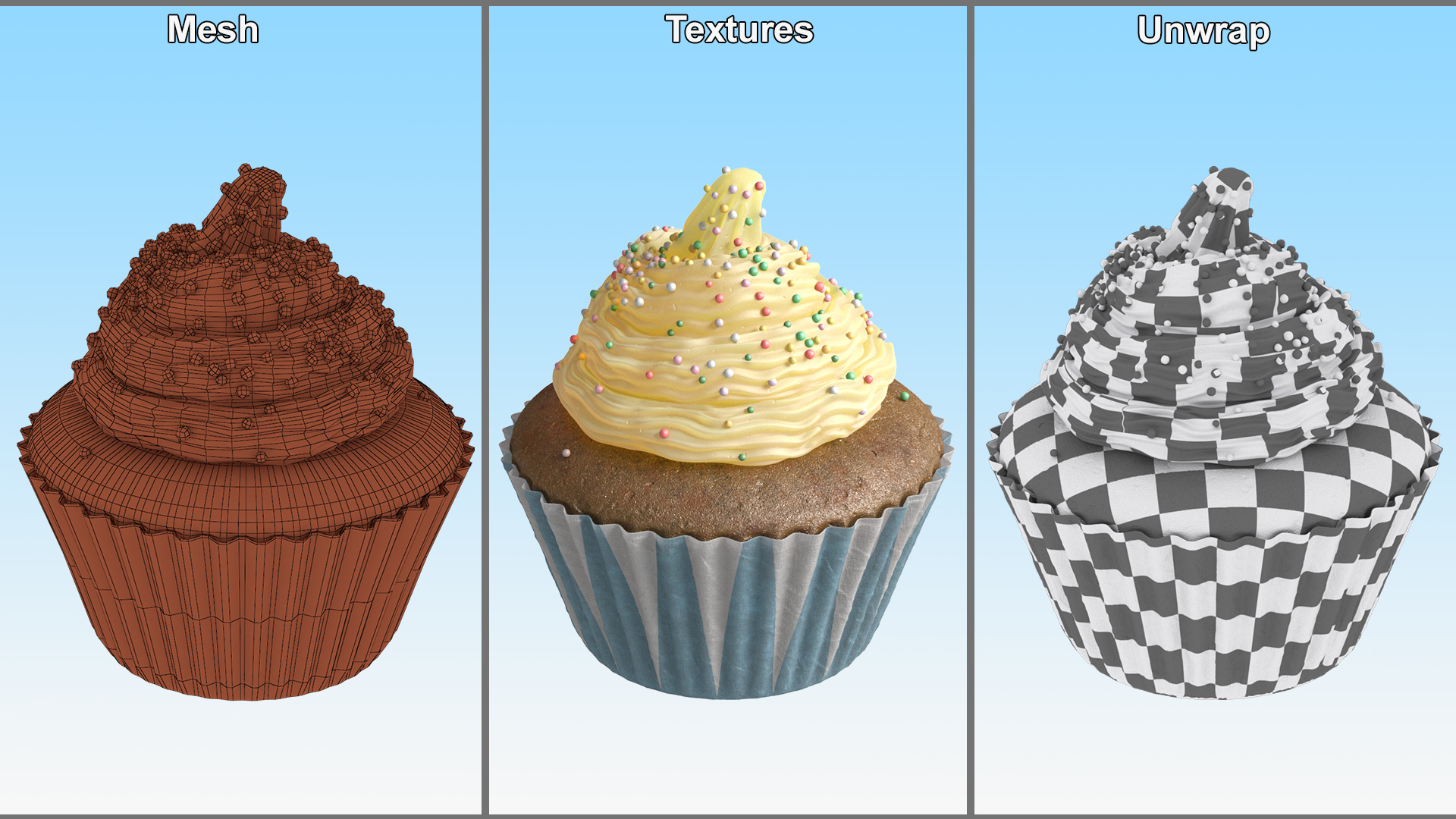 3D Muffin with Sprinkles