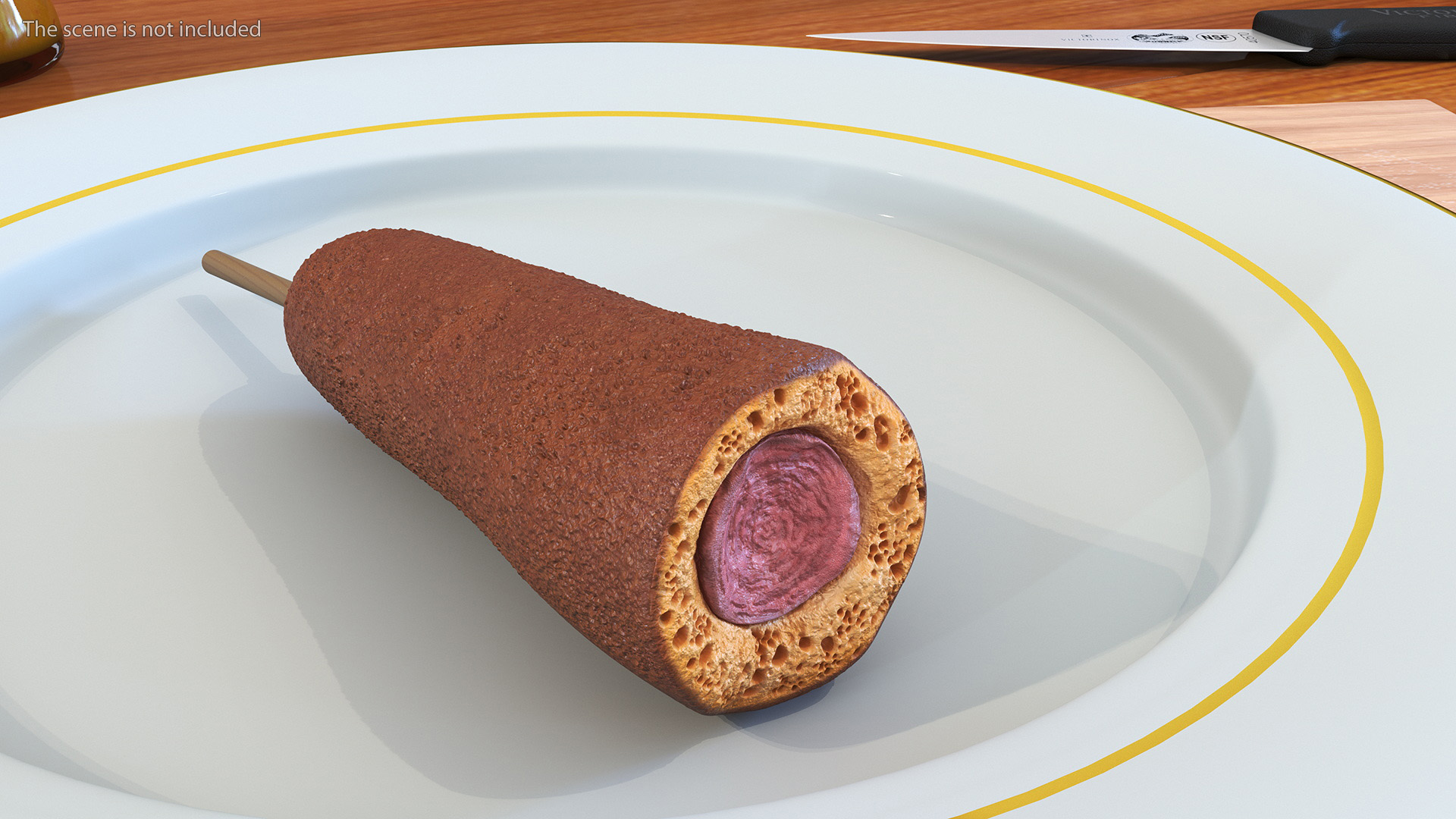 3D model Corn Dog Bitten