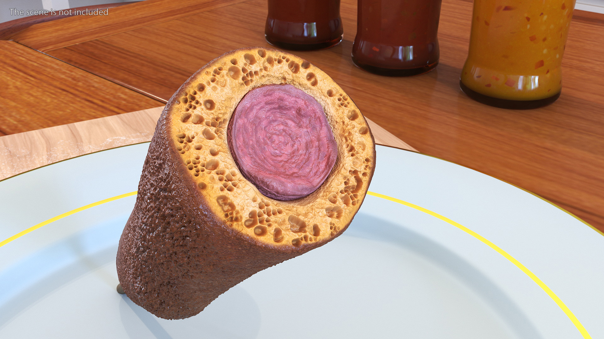 3D model Corn Dog Bitten