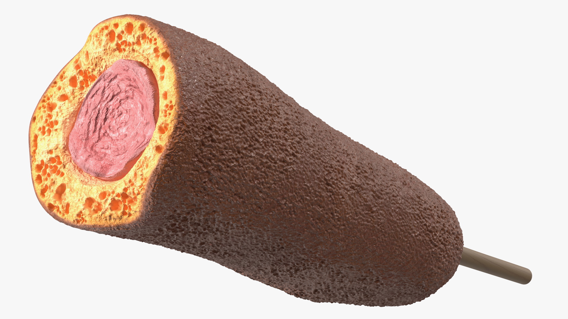 3D model Corn Dog Bitten