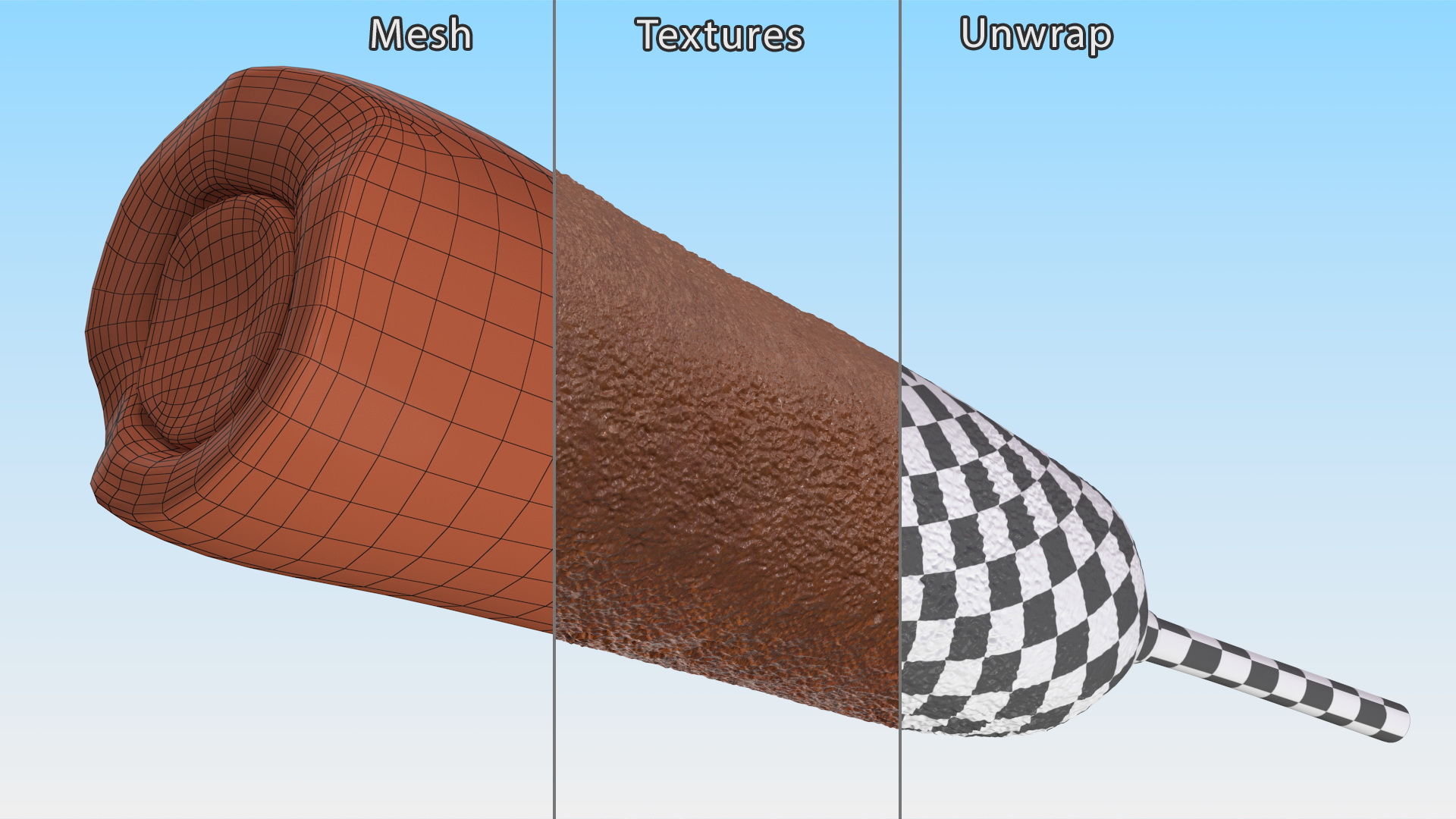 3D model Corn Dog Bitten