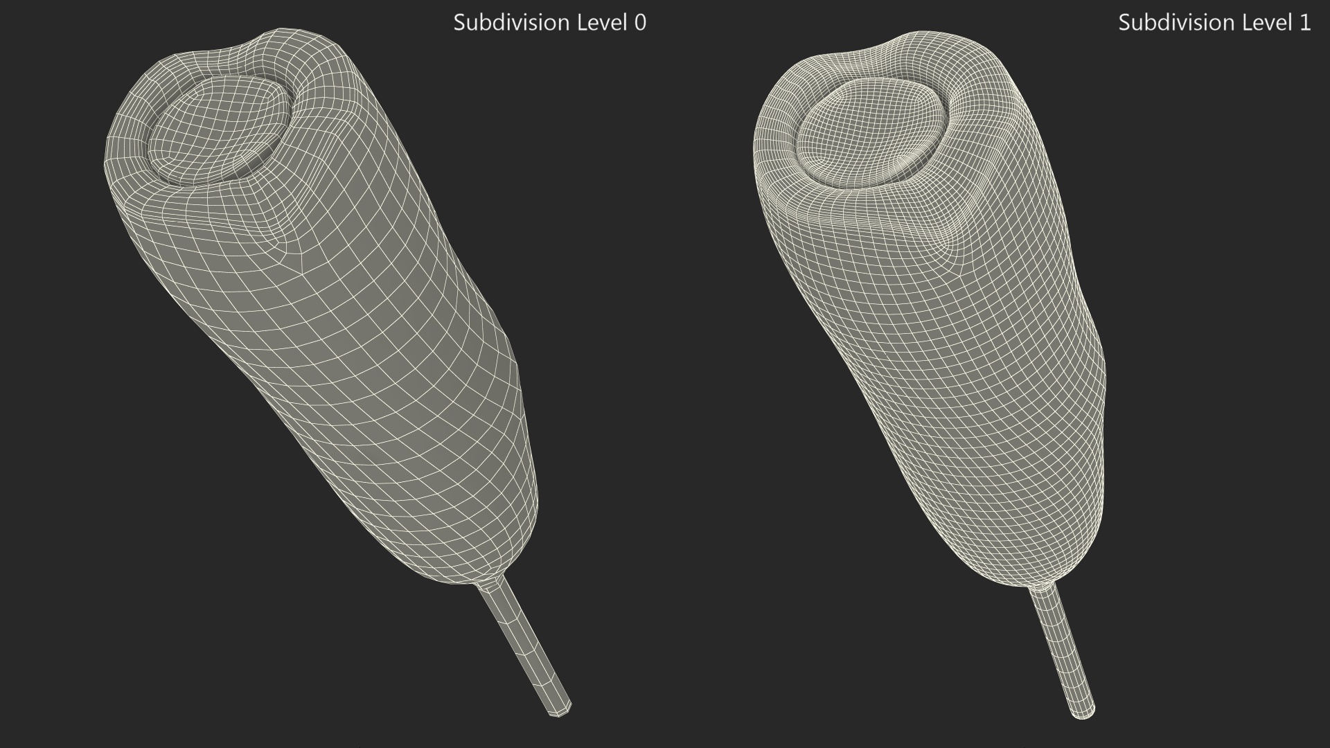 3D model Corn Dog Bitten