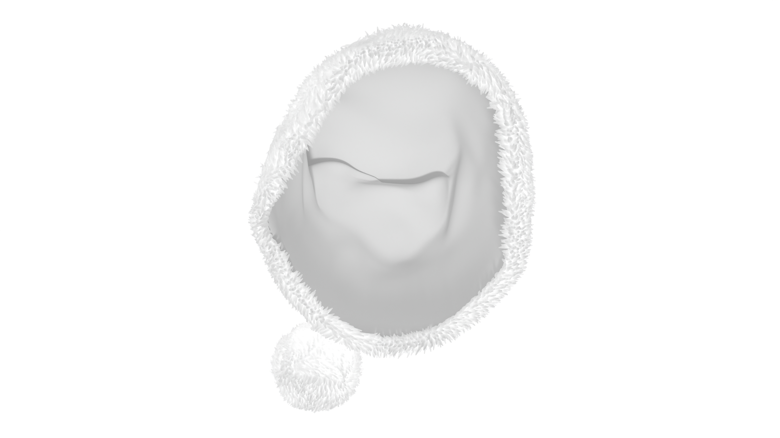 Traditional Xmas Santa Claus Holiday Hat Fur 3D model