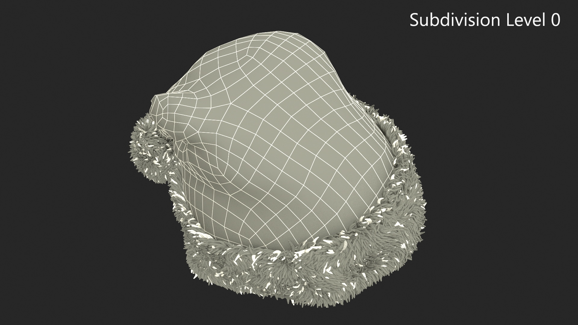 Traditional Xmas Santa Claus Holiday Hat Fur 3D model