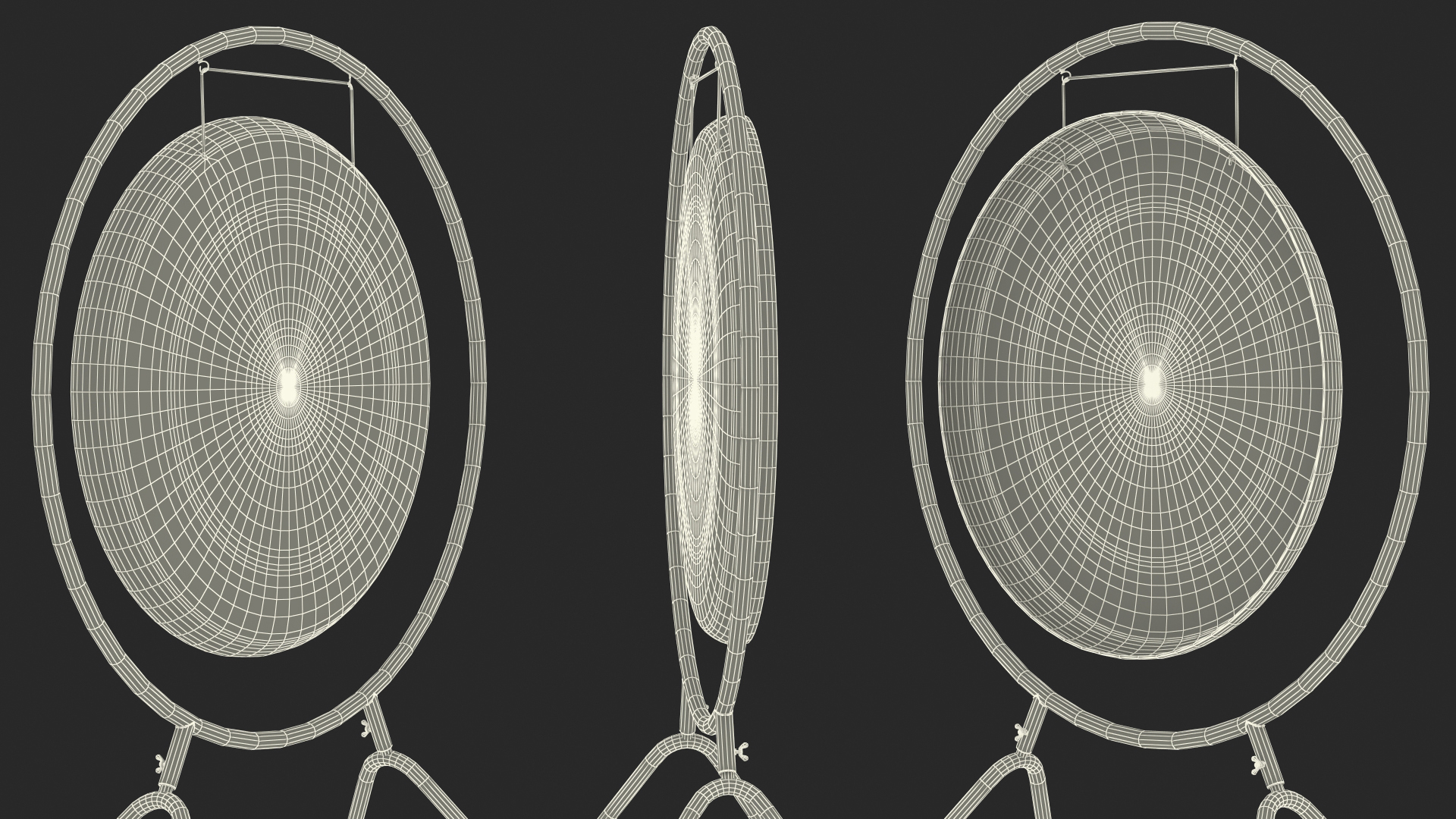 Symphonic Gong 28 inch Round Stand 3D model