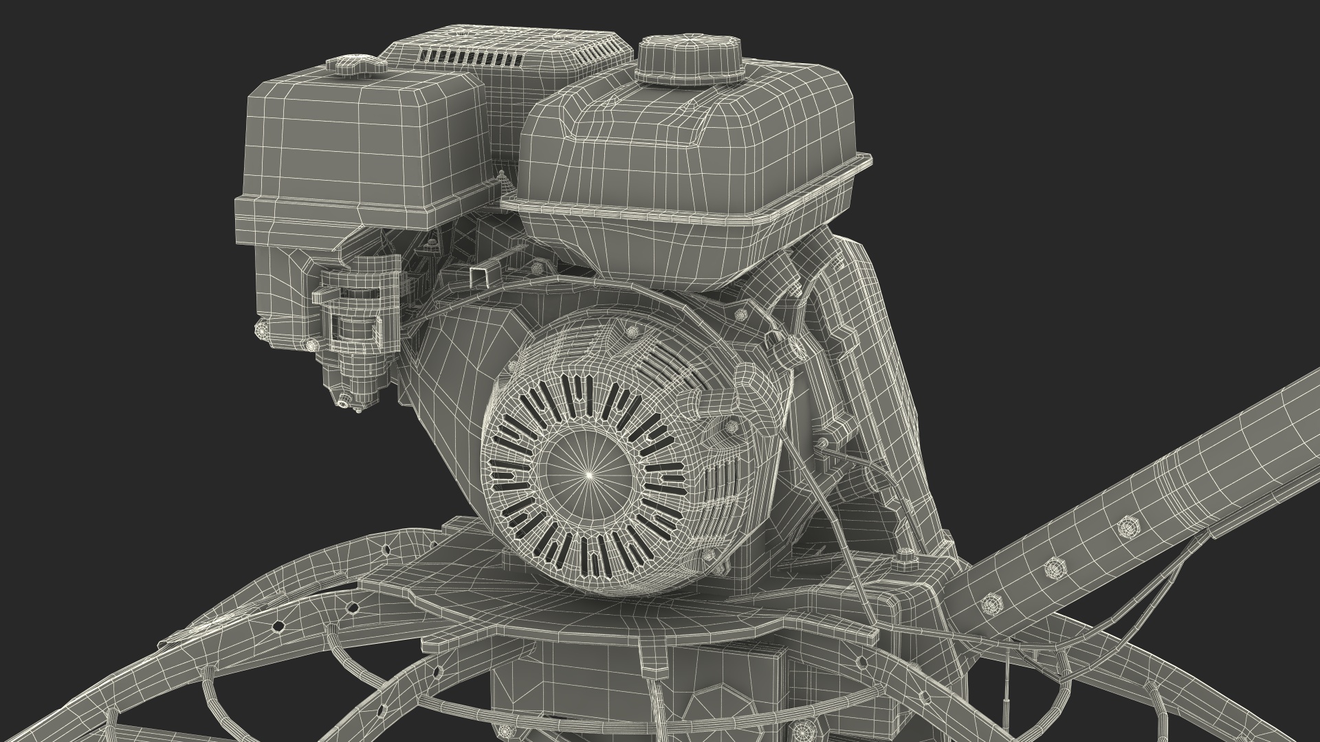 Yellow Power Trowel 3D model