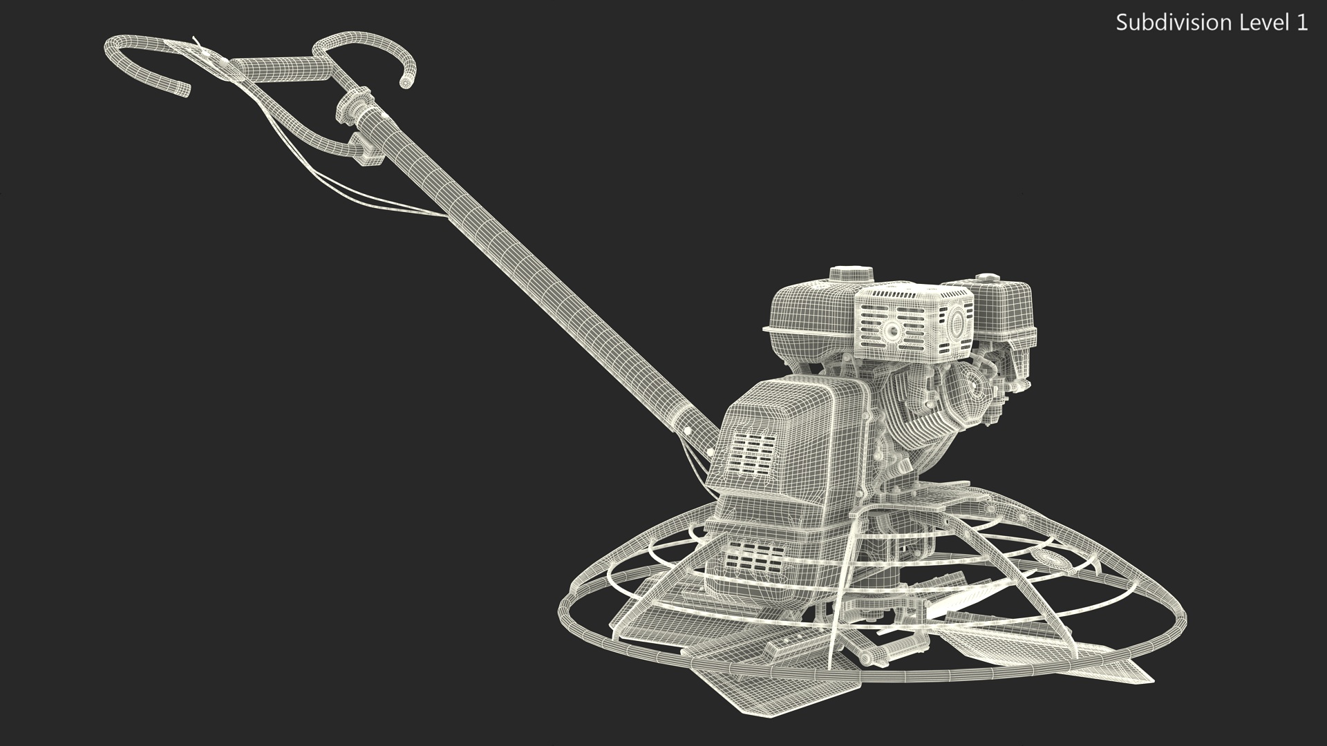 Yellow Power Trowel 3D model