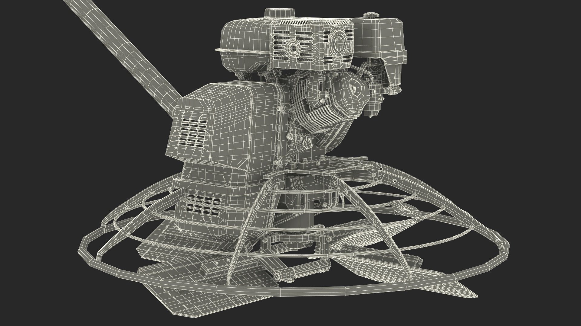 Yellow Power Trowel 3D model