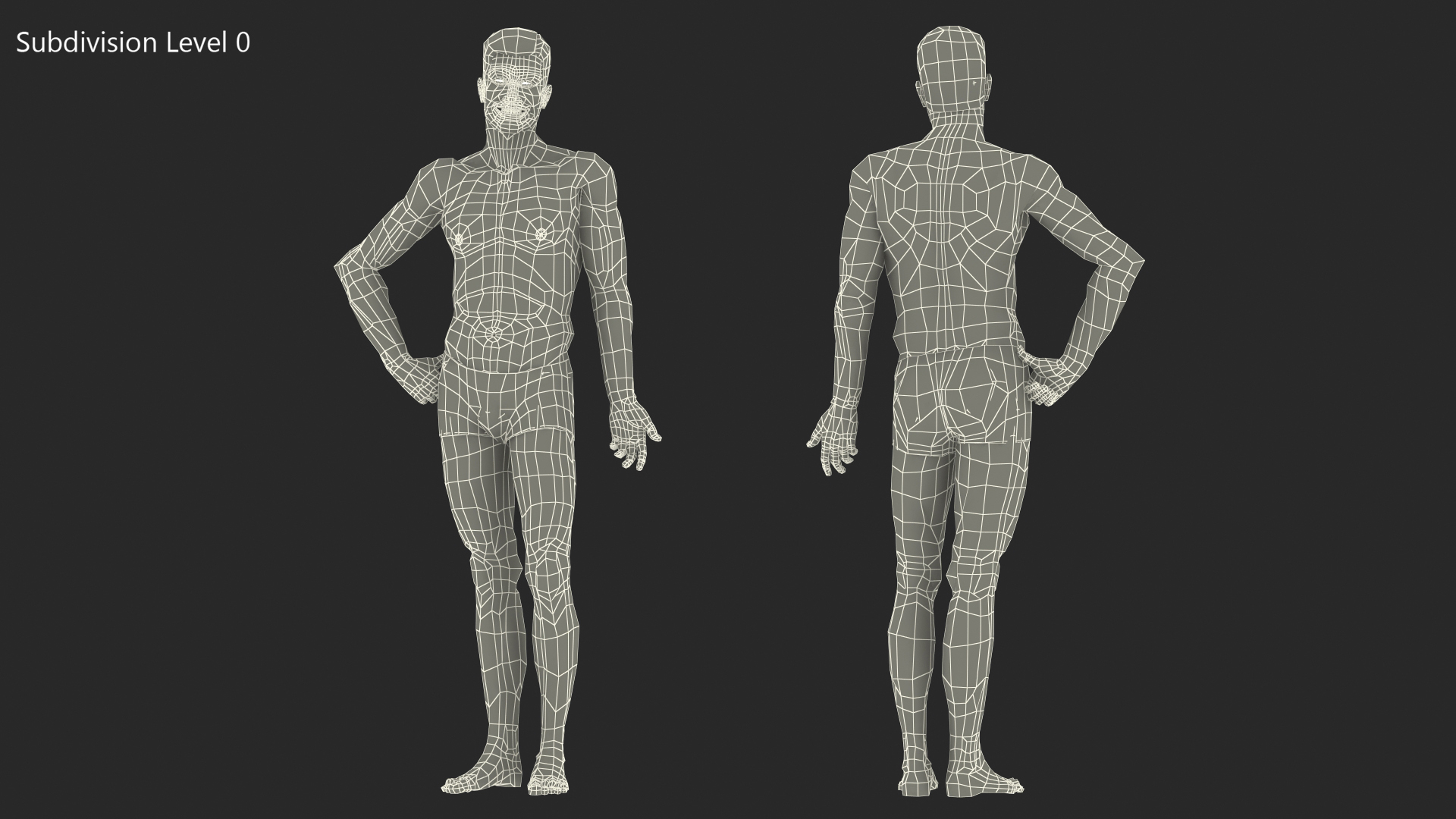 Asian Man Underwear Smiling 3D