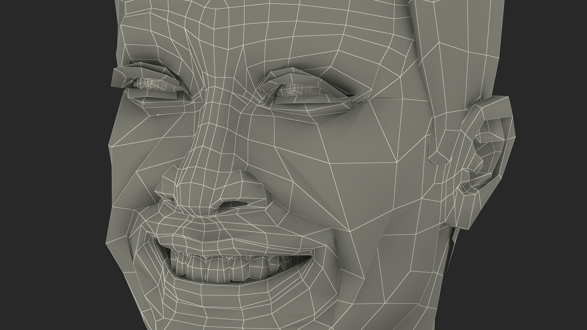 Asian Man Underwear Smiling 3D