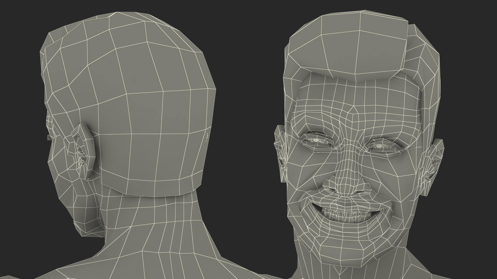 Asian Man Underwear Smiling 3D