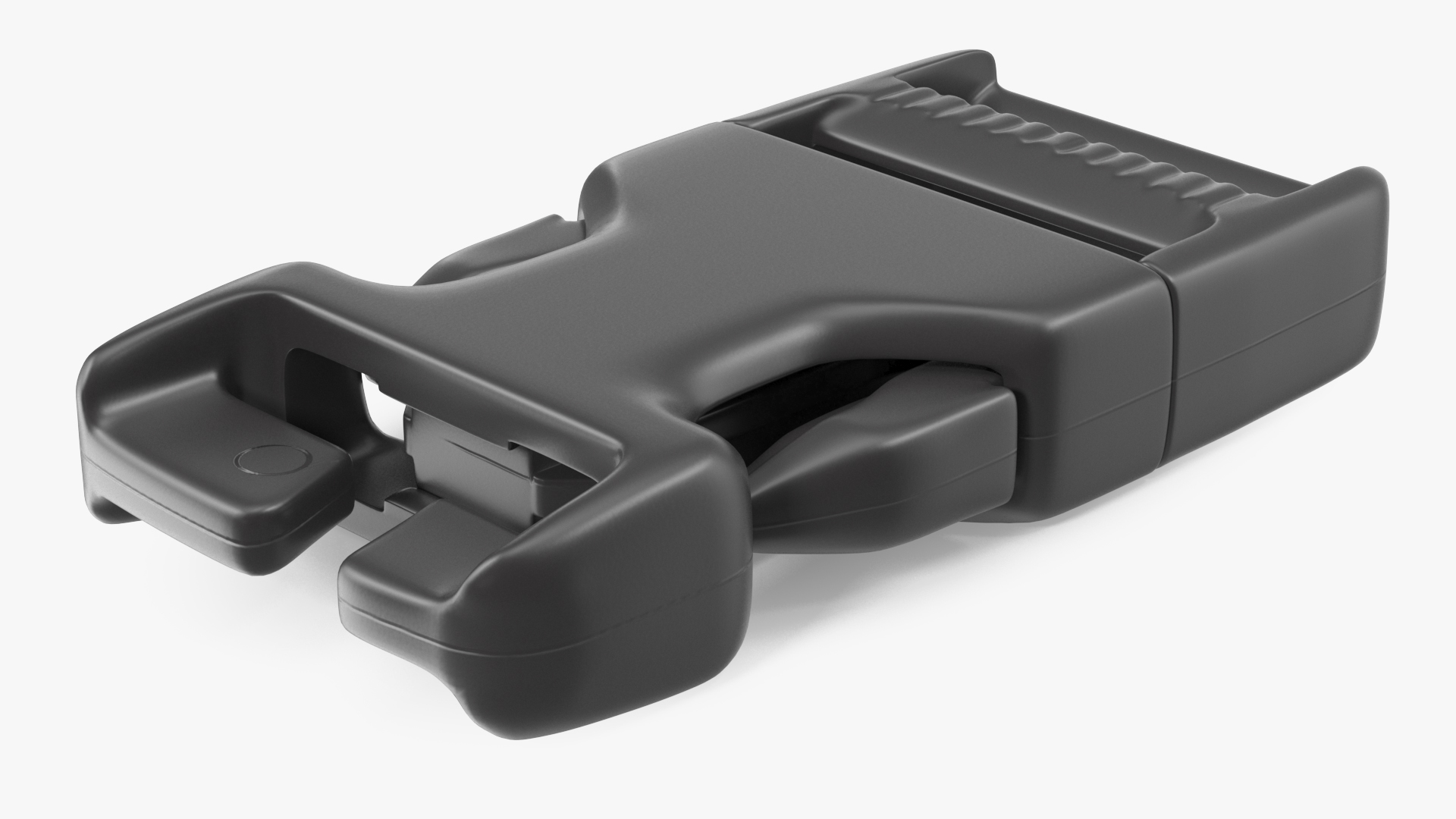 Quick Release Plastic Buckle Black 3D model