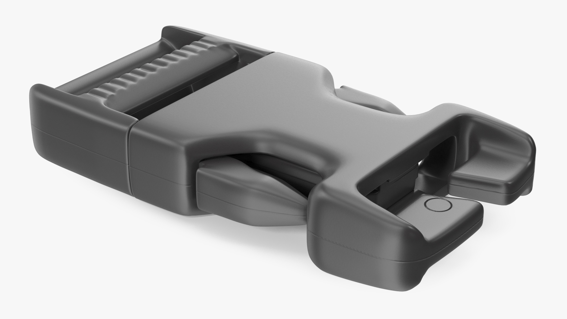Quick Release Plastic Buckle Black 3D model