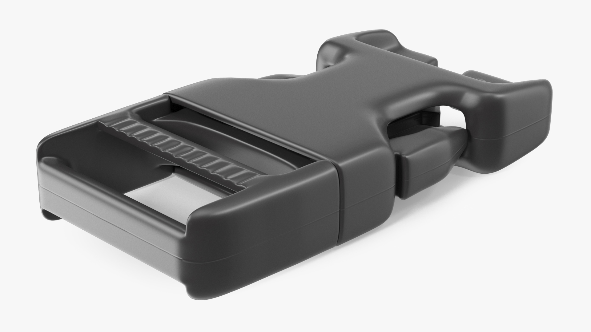 Quick Release Plastic Buckle Black 3D model