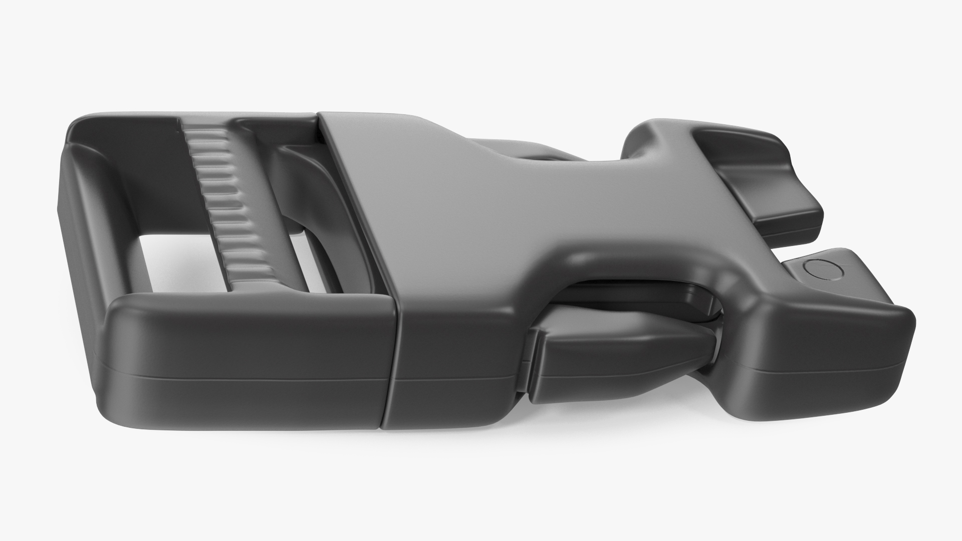 Quick Release Plastic Buckle Black 3D model