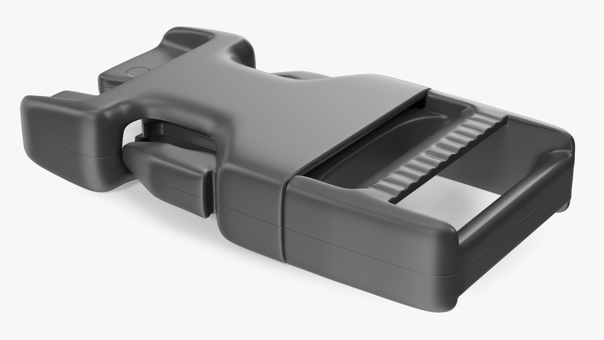 Quick Release Plastic Buckle Black 3D model