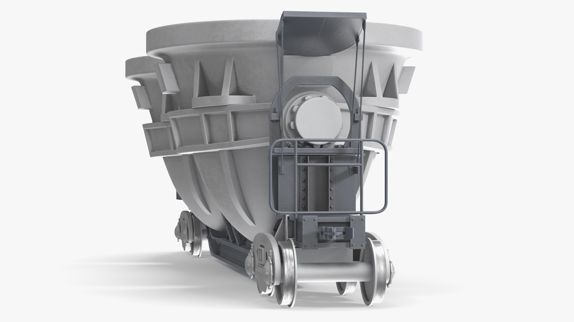 3D model Steel Double Pot Slag Car