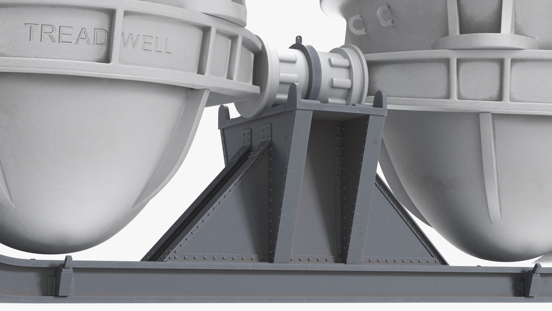 3D model Steel Double Pot Slag Car