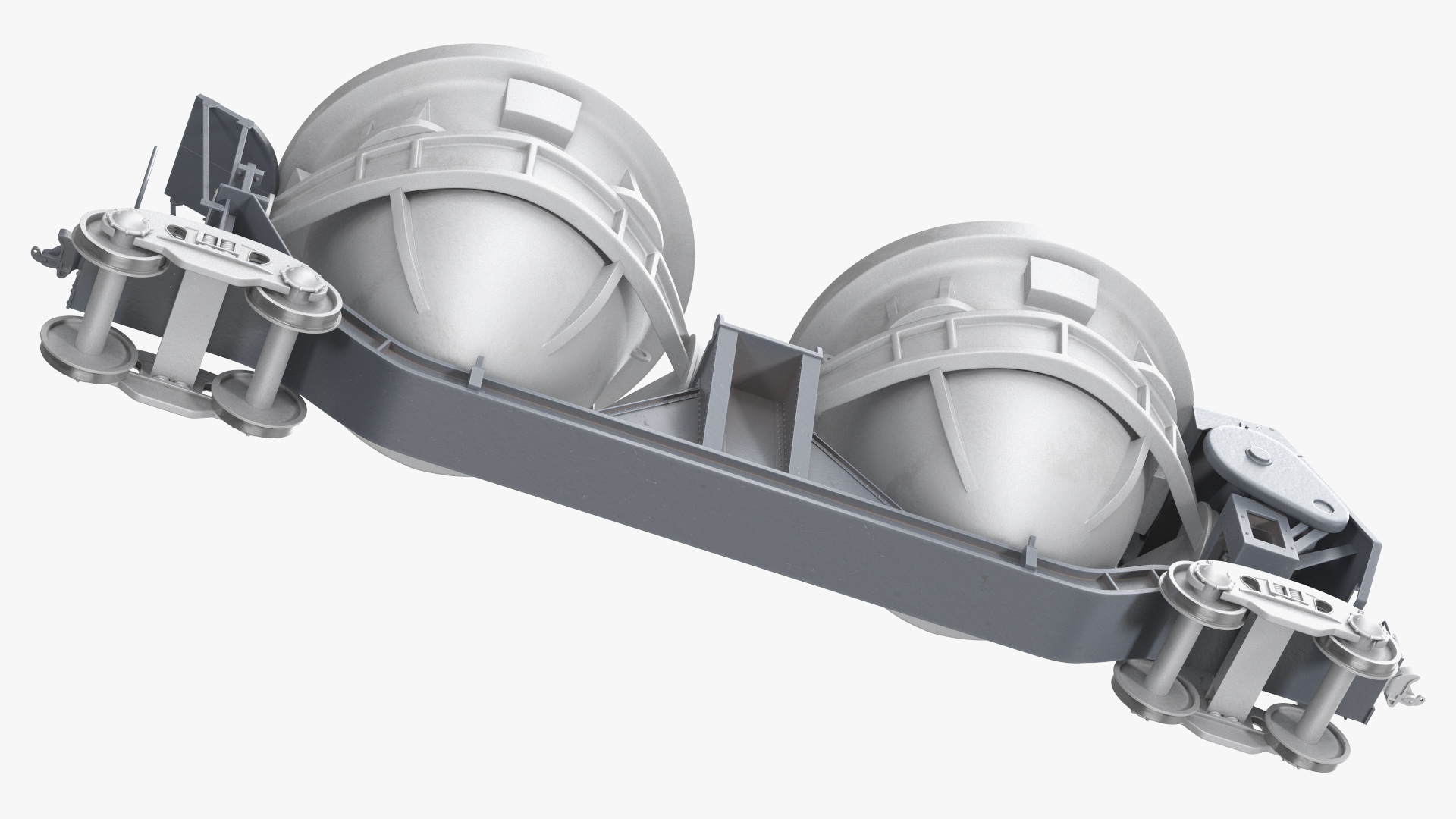 3D model Steel Double Pot Slag Car