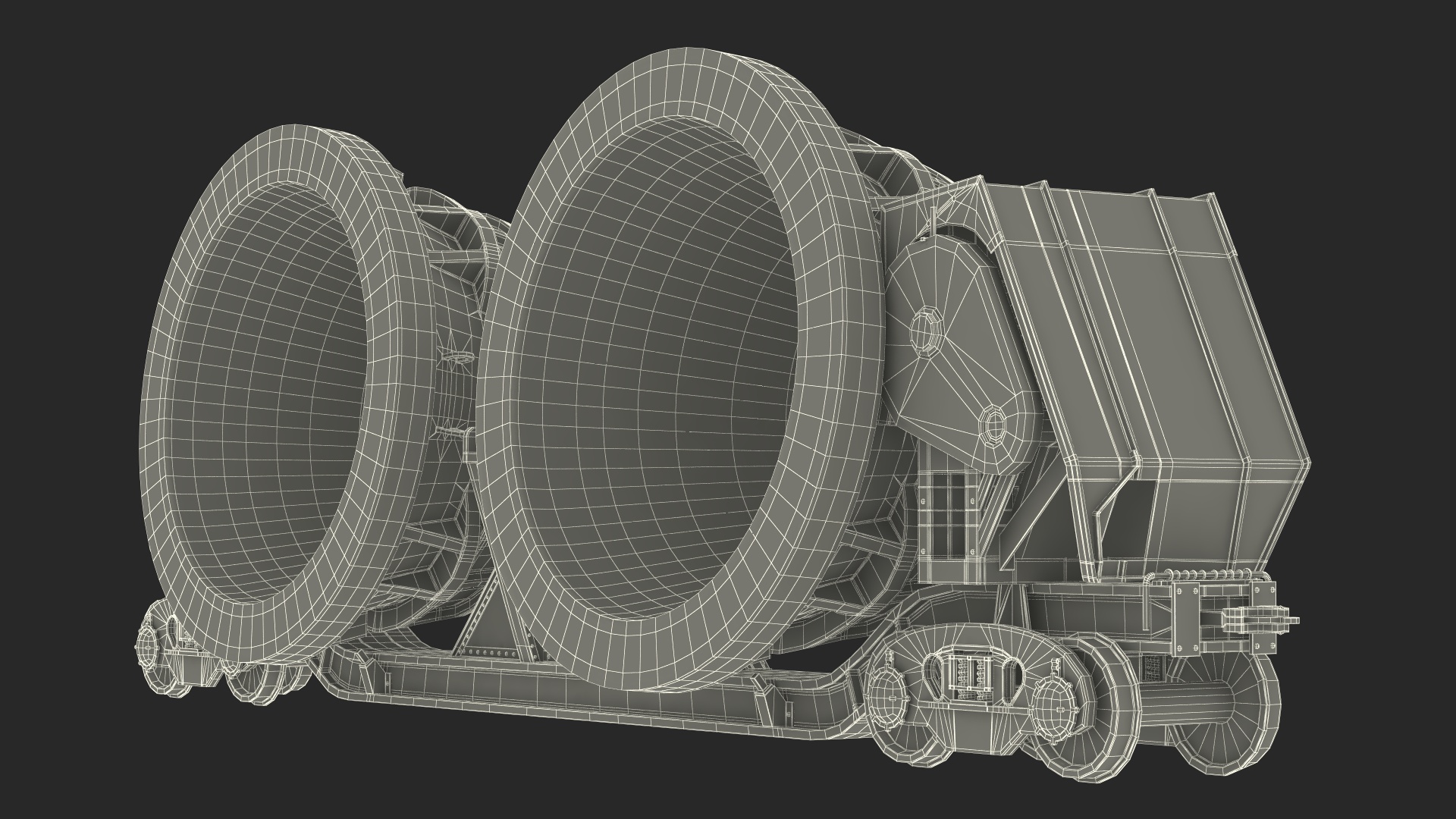 3D model Steel Double Pot Slag Car