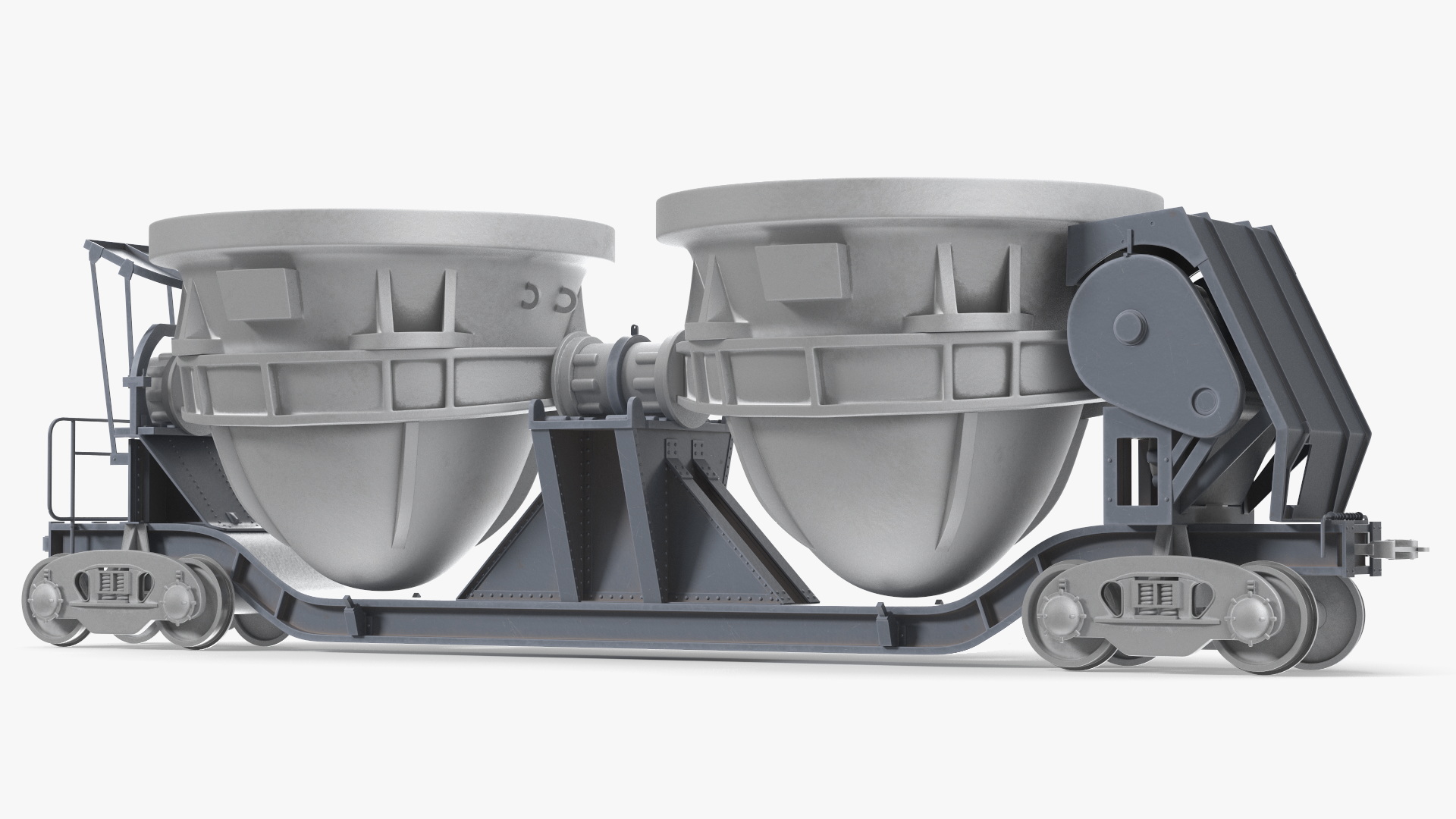3D model Steel Double Pot Slag Car