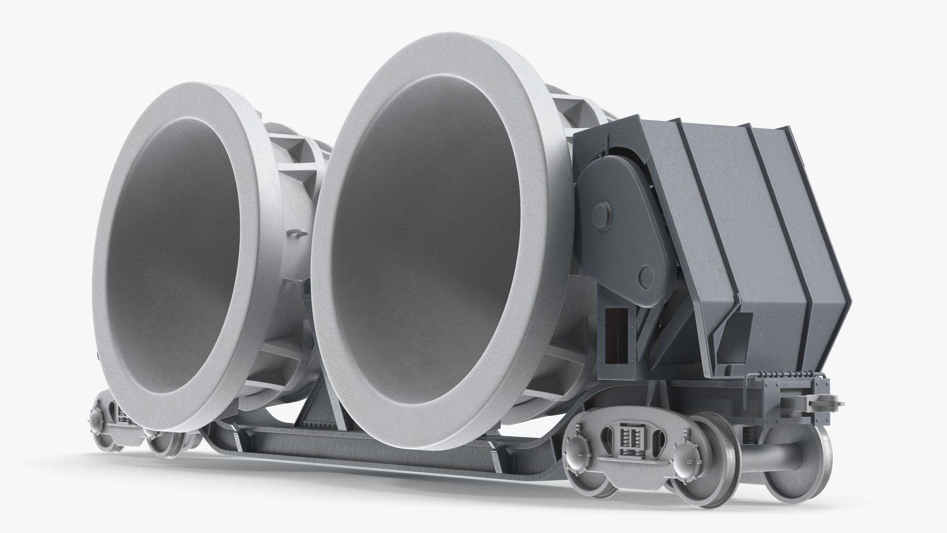 3D model Steel Double Pot Slag Car