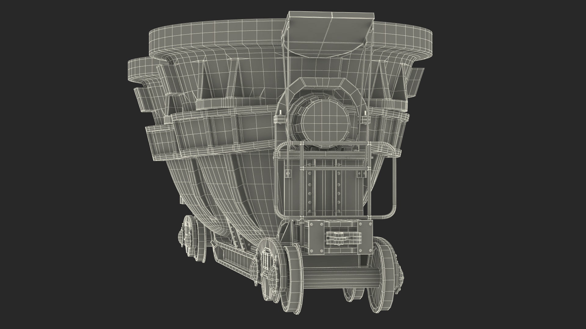 3D model Steel Double Pot Slag Car