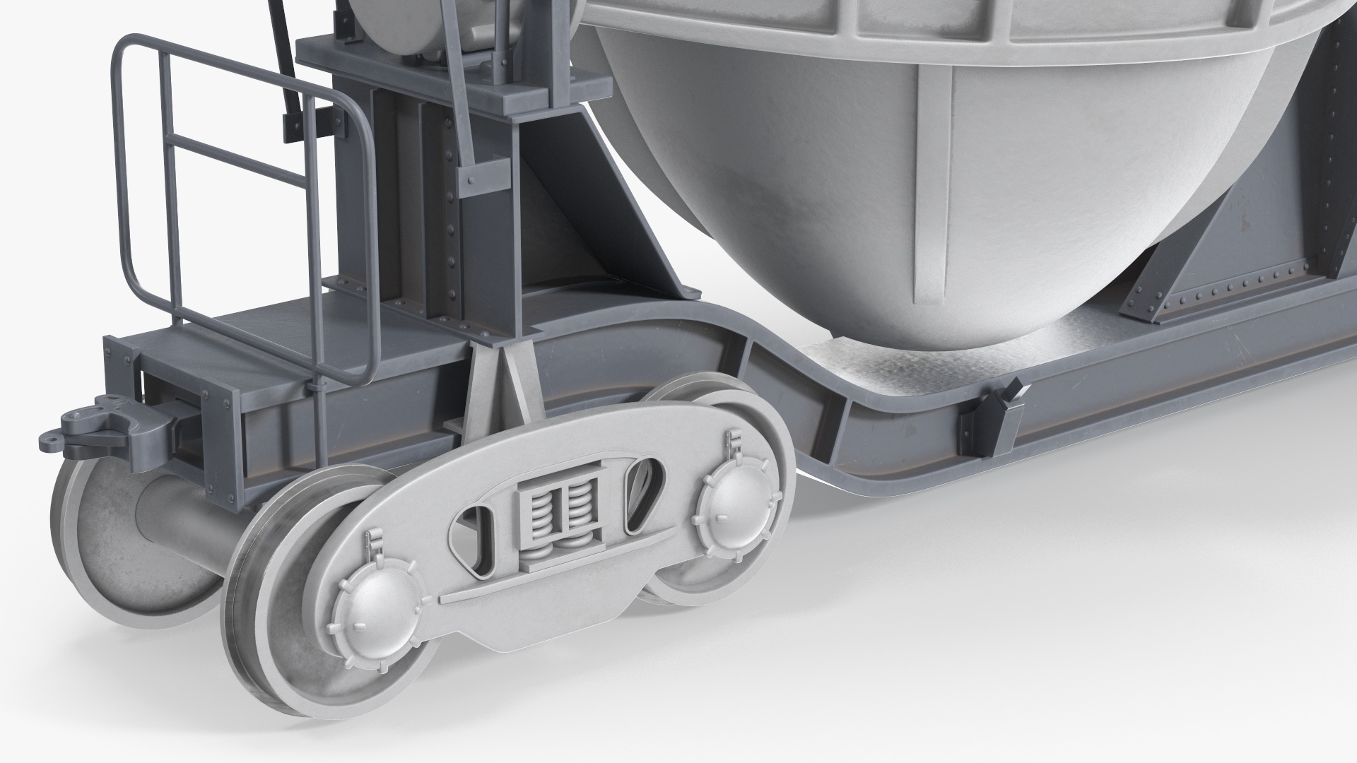 3D model Steel Double Pot Slag Car