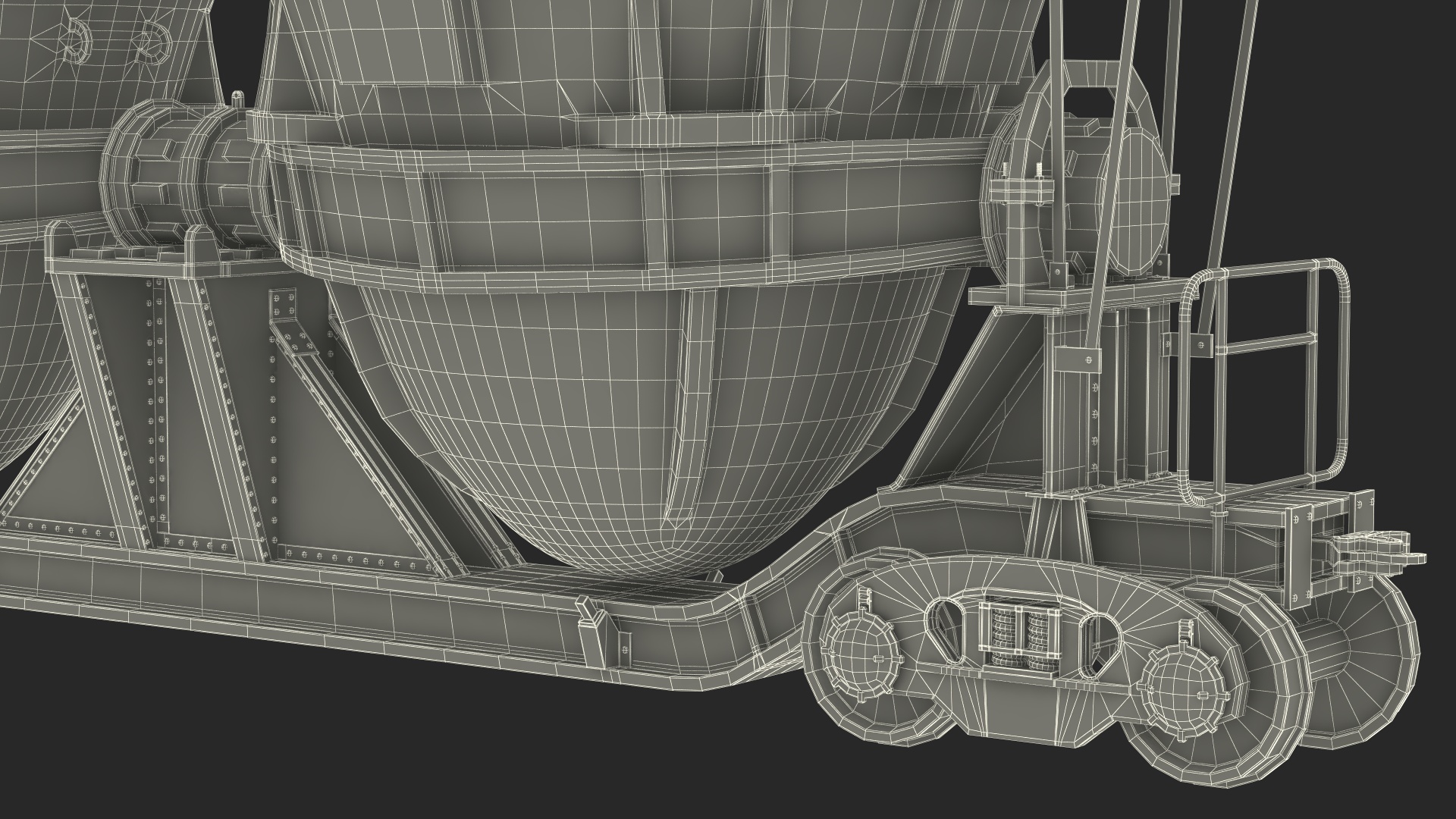 3D model Steel Double Pot Slag Car