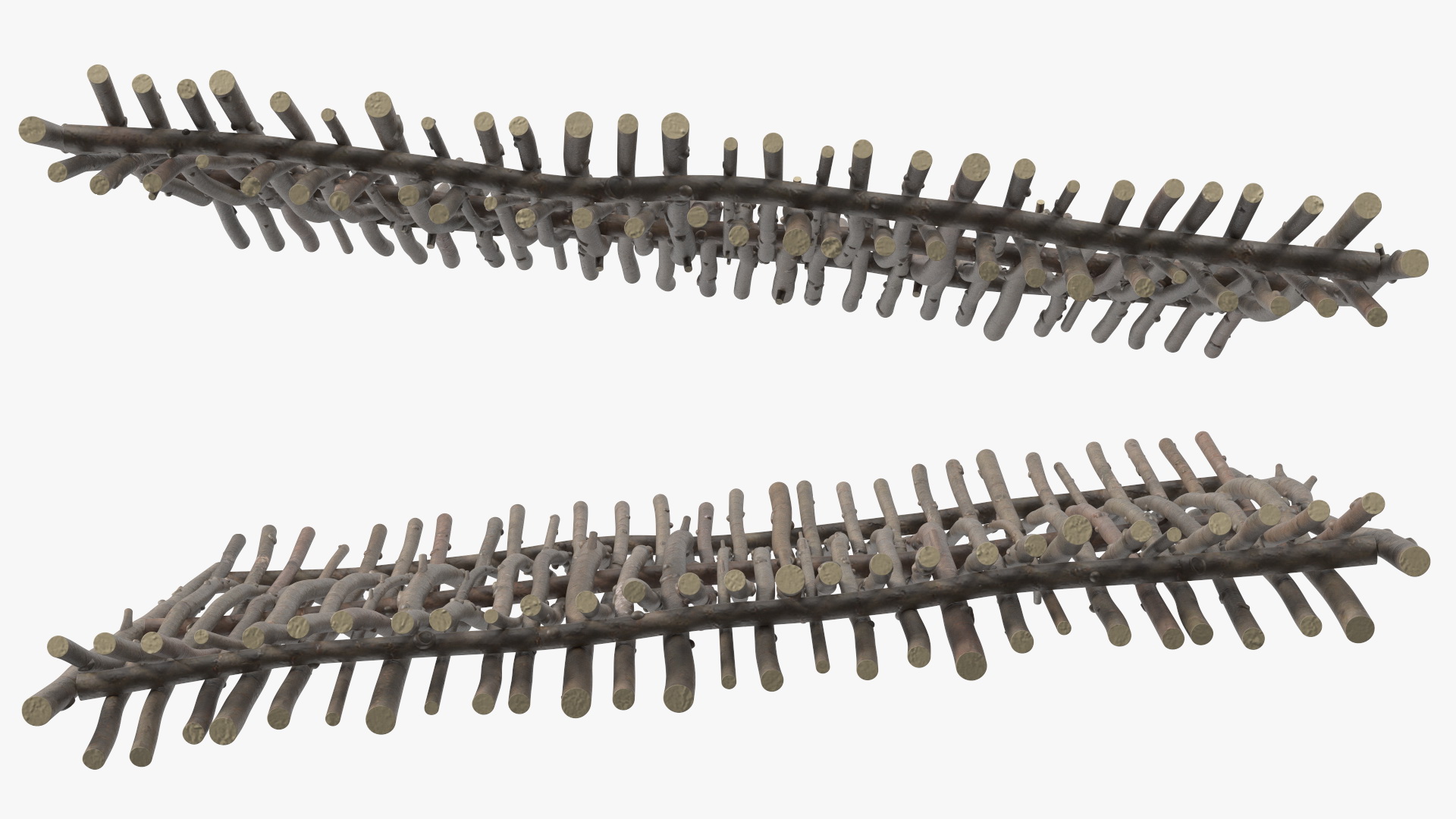 Small Wattle Fence Panel 3D model