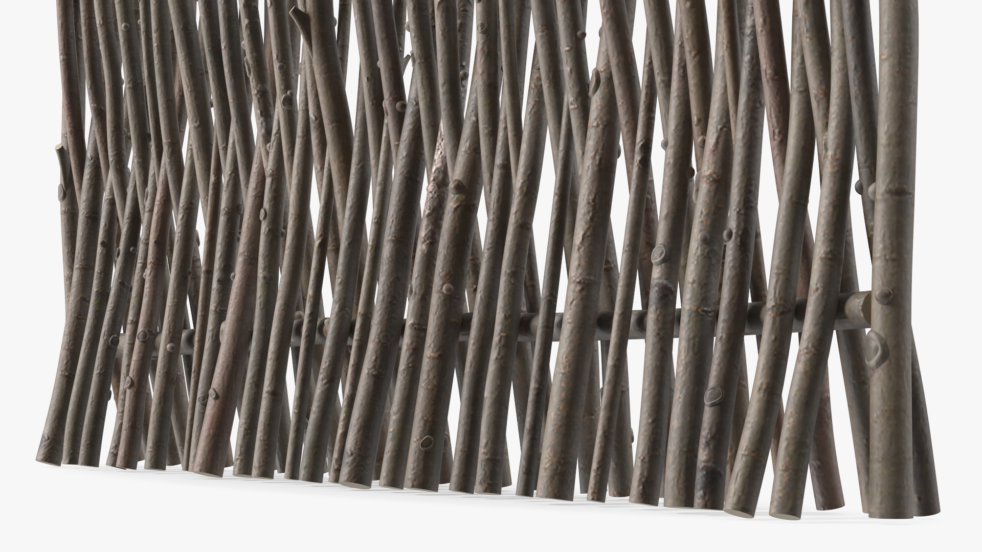 Small Wattle Fence Panel 3D model