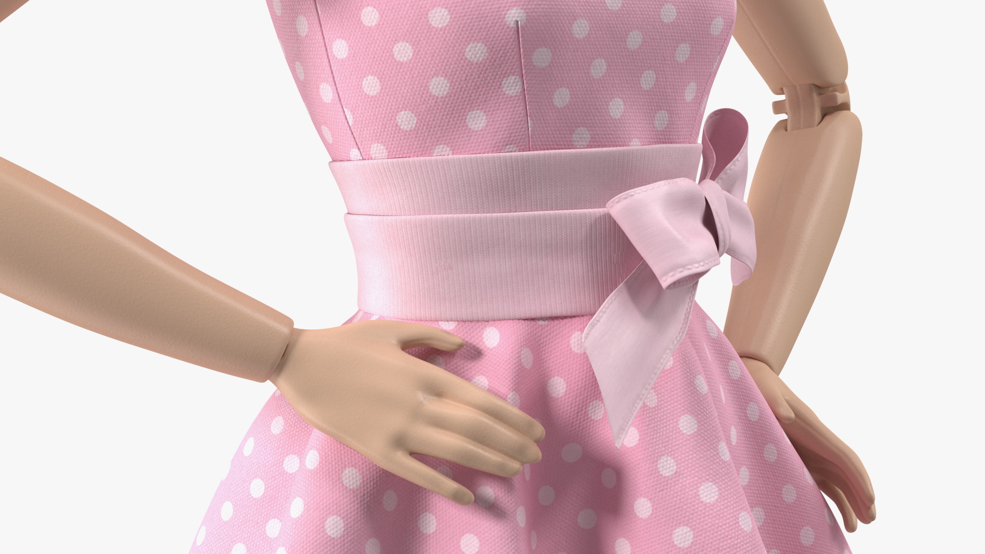 3D model Barbie Doll in Pink Dress