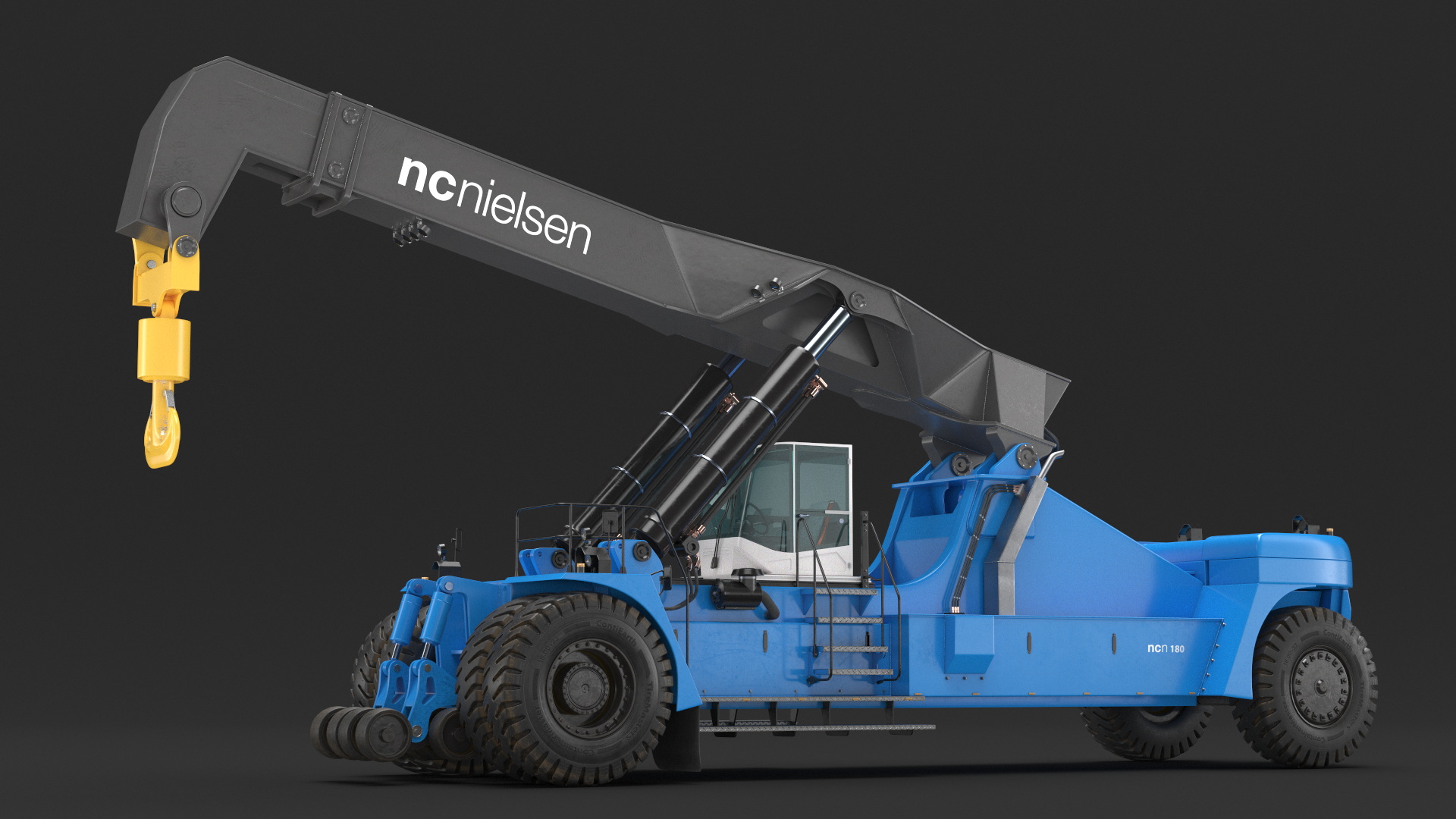 Reach Stacker Container Handler NC Nielsen Rigged 3D model