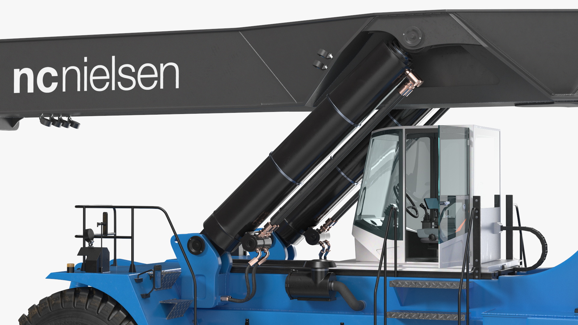 Reach Stacker Container Handler NC Nielsen Rigged 3D model