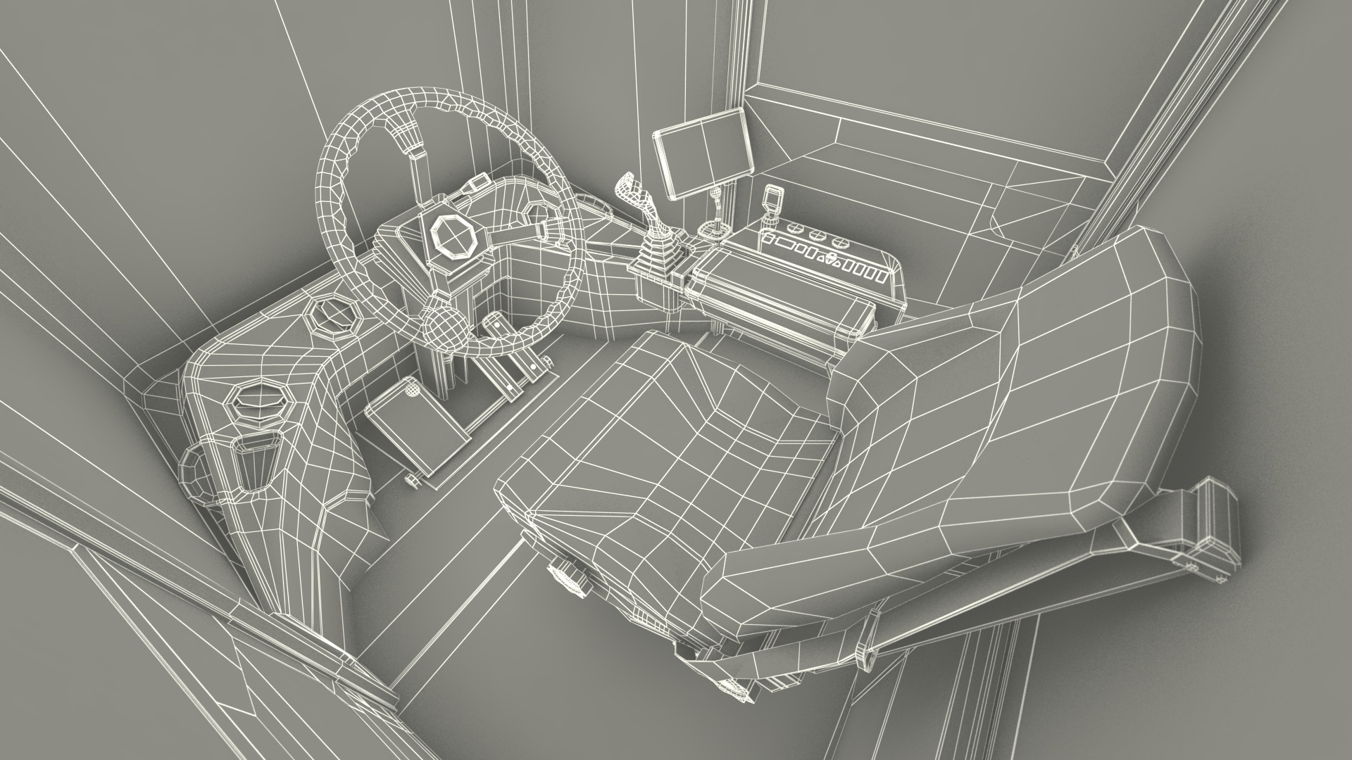 Reach Stacker Container Handler NC Nielsen Rigged 3D model