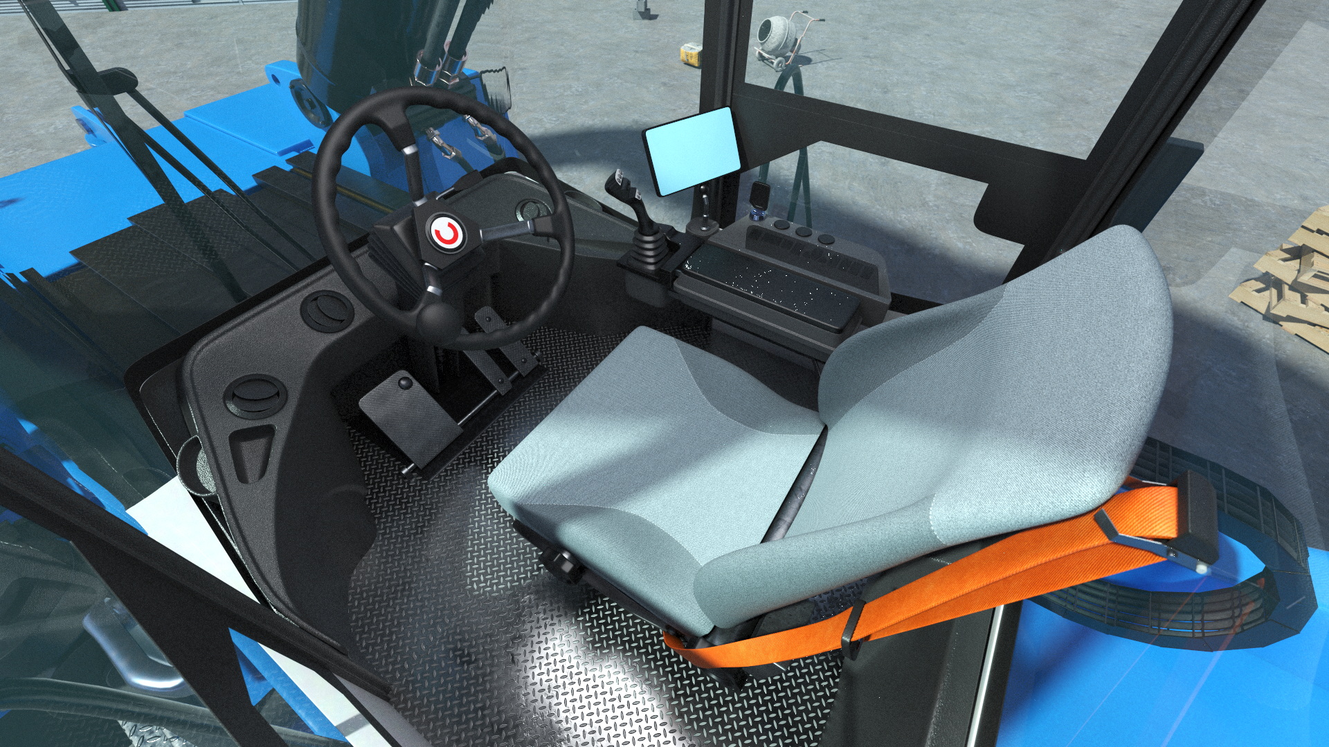 Reach Stacker Container Handler NC Nielsen Rigged 3D model