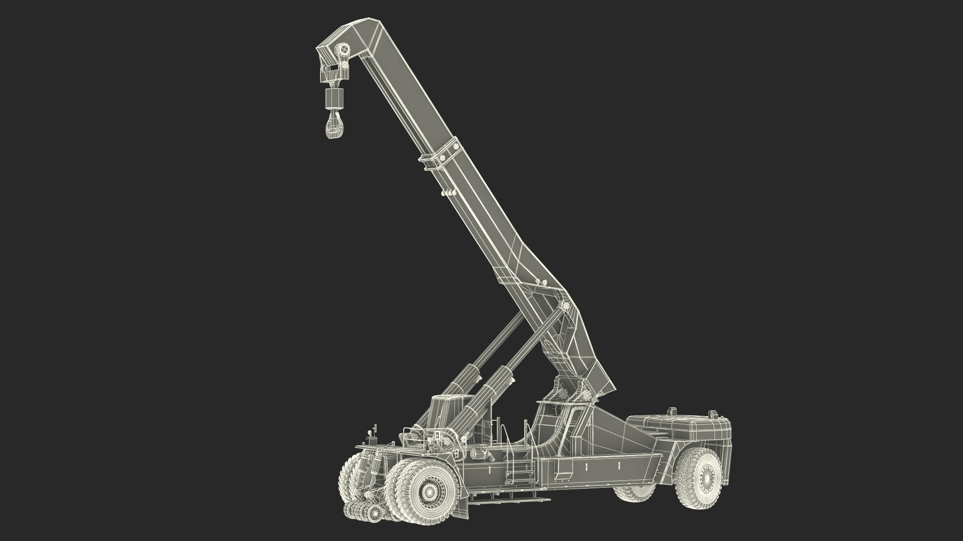 Reach Stacker Container Handler NC Nielsen Rigged 3D model