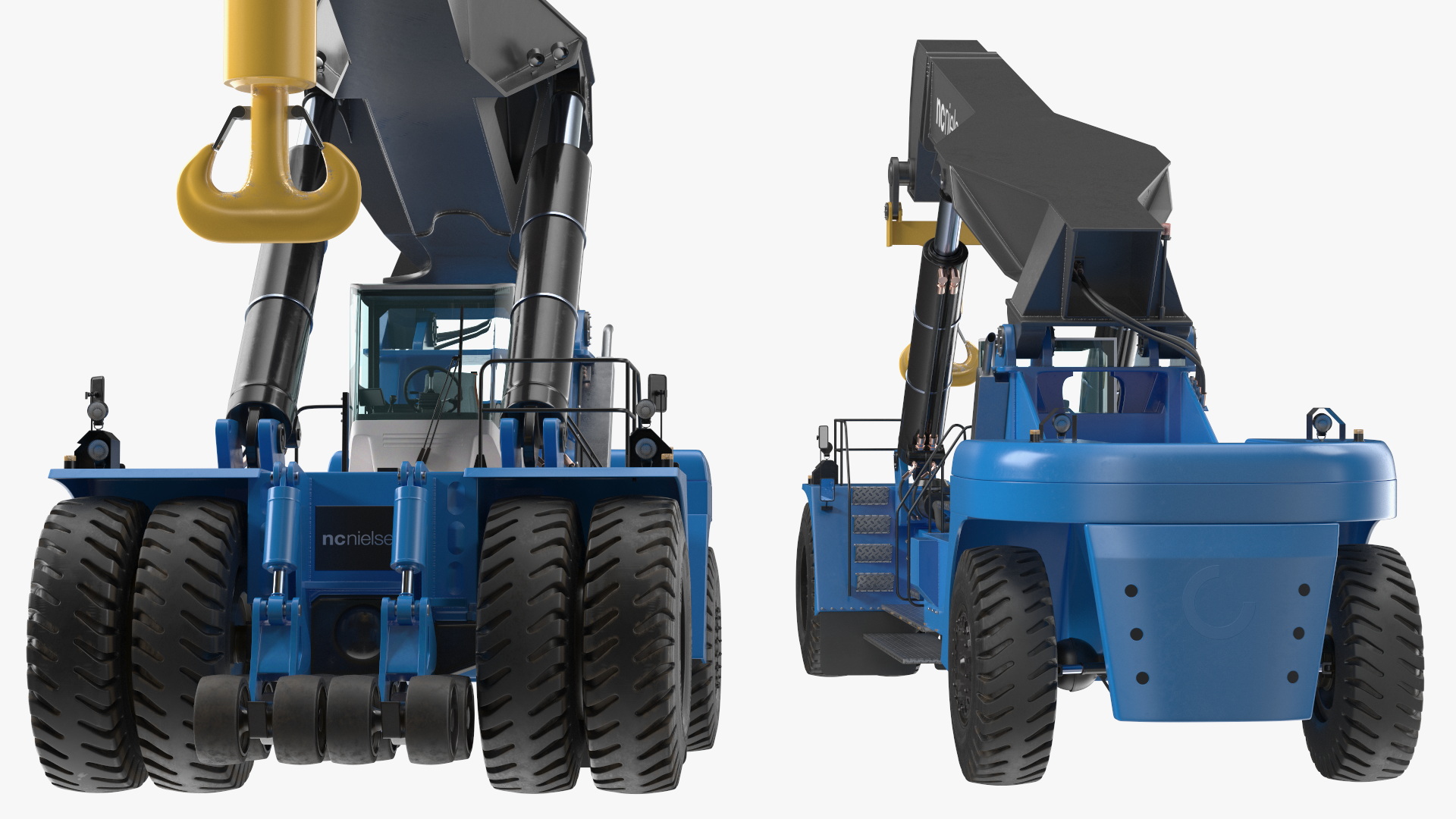 Reach Stacker Container Handler NC Nielsen Rigged 3D model
