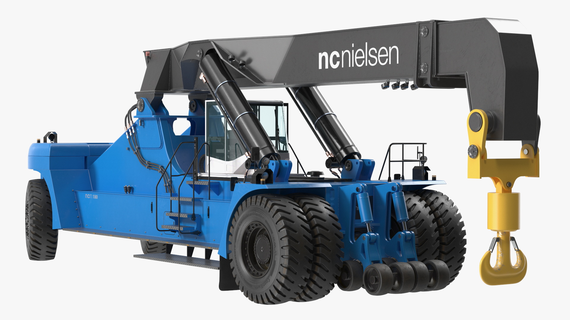 Reach Stacker Container Handler NC Nielsen Rigged 3D model