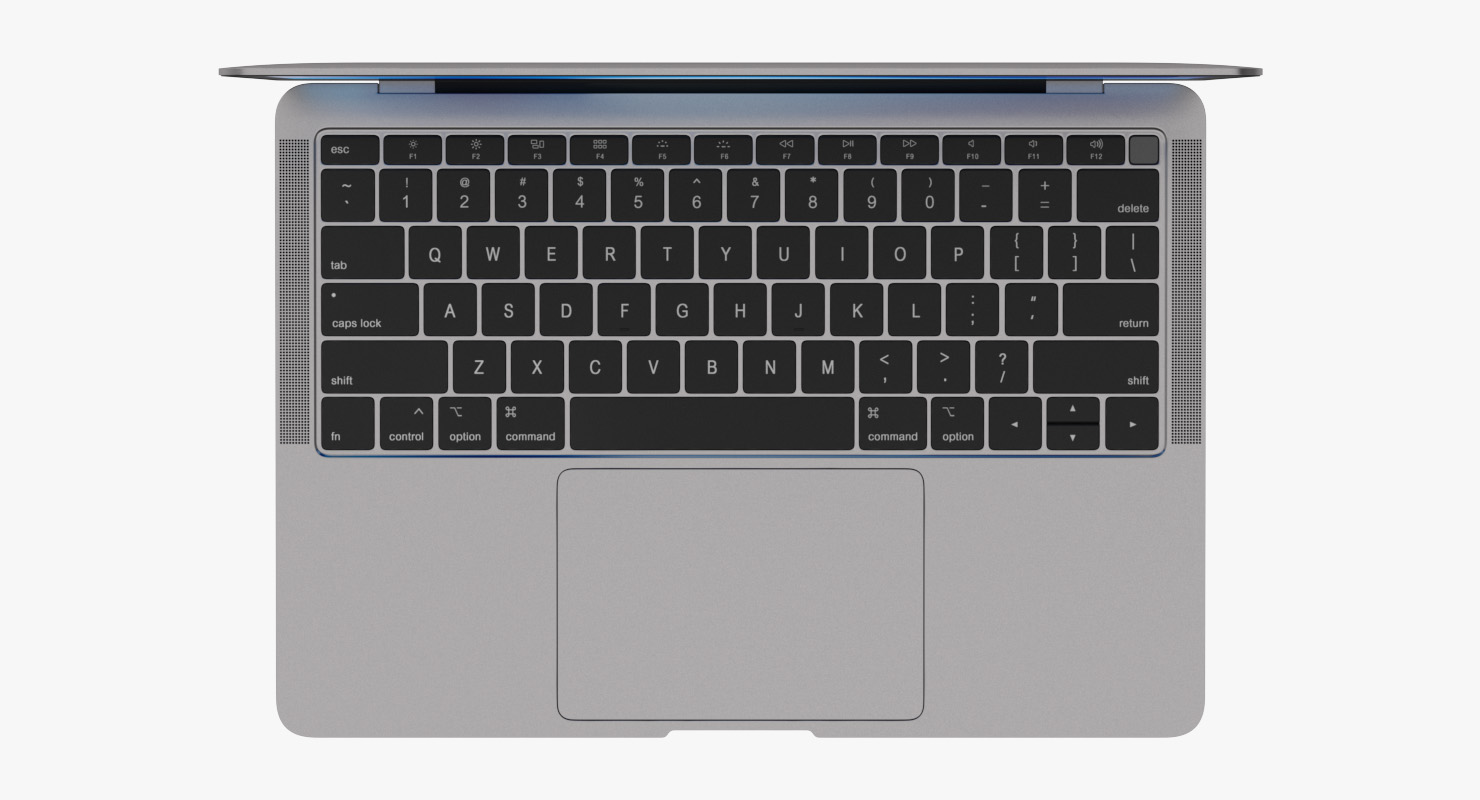 MacBook Air Space Gray 3D