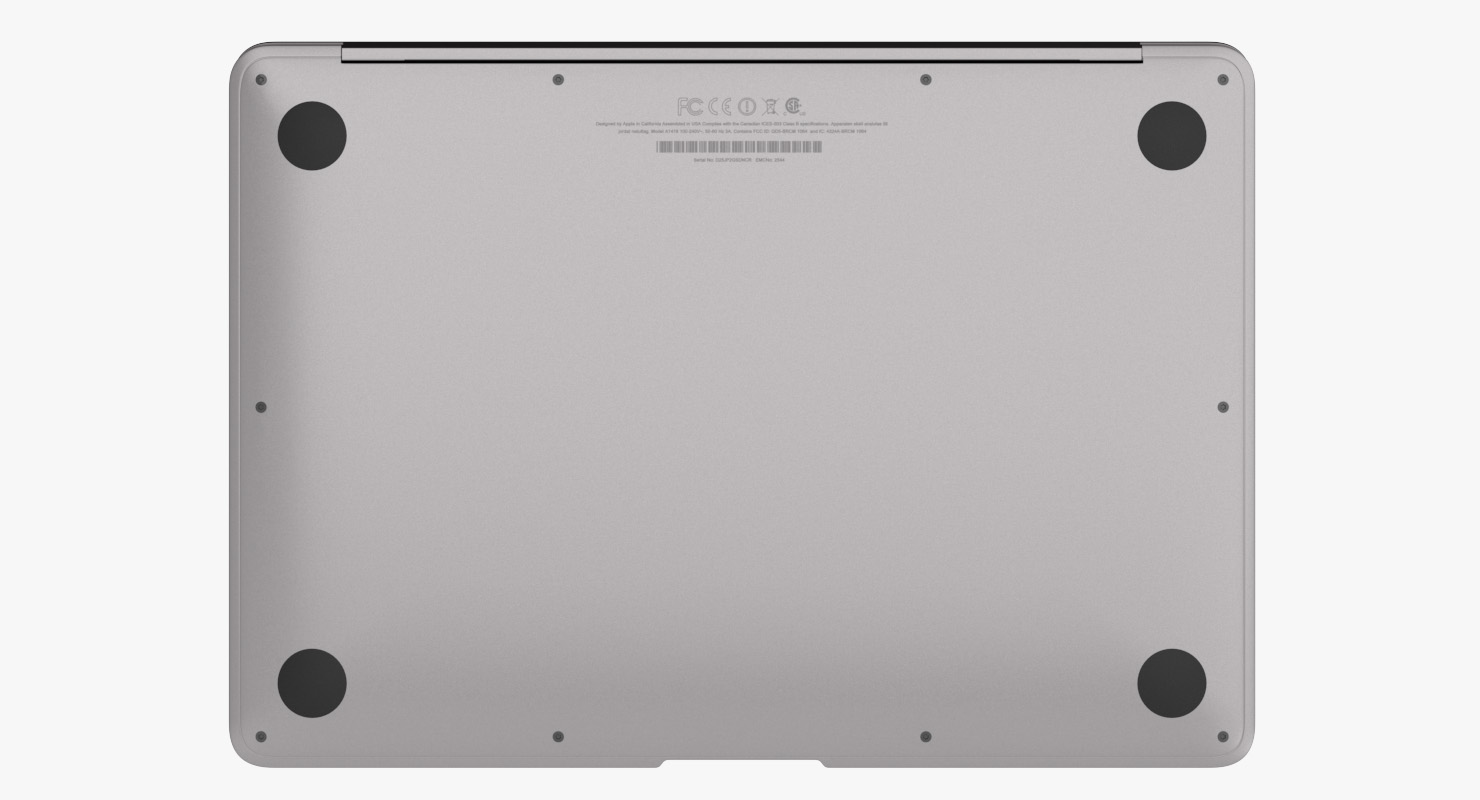 MacBook Air Space Gray 3D