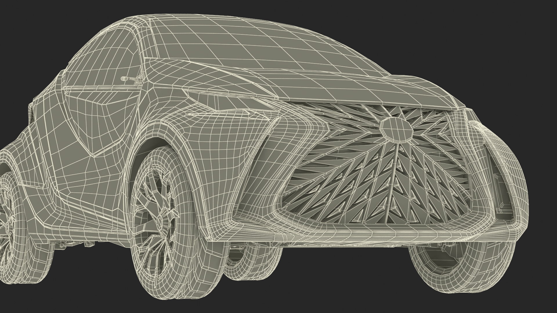 Concept Car Lexus LF-SA Simple Interior 3D model