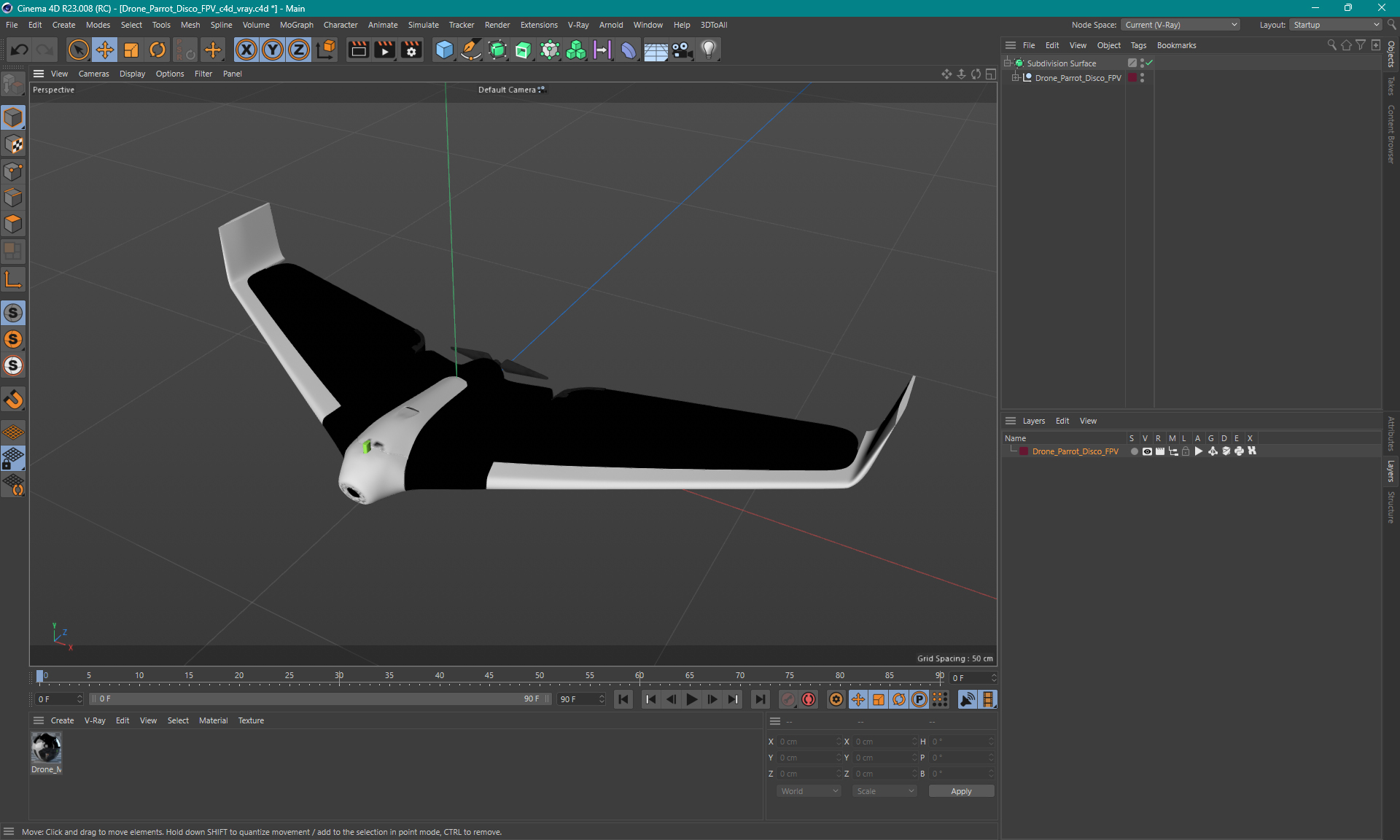 Drone Parrot Disco FPV 3D