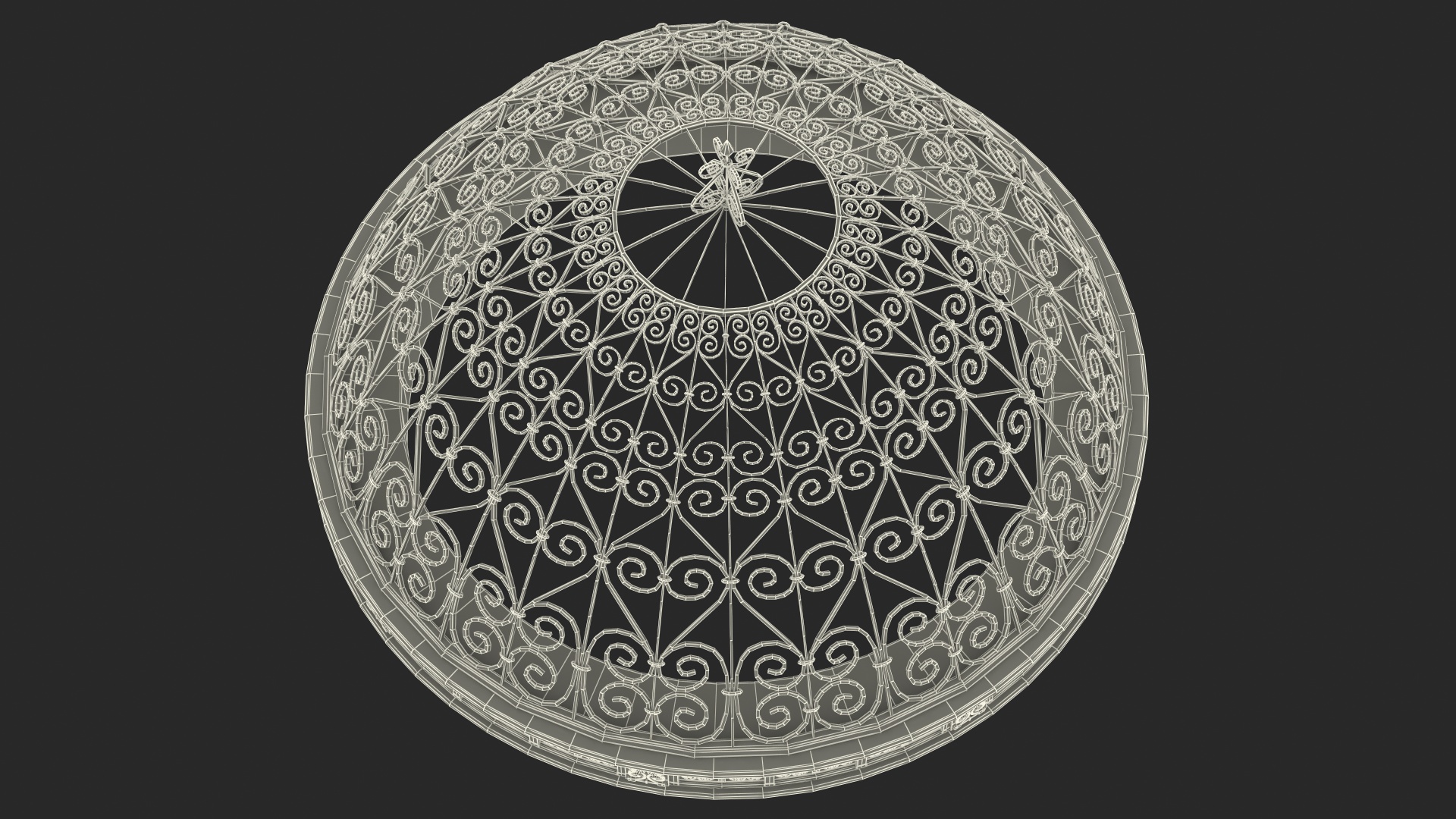 3D Antique Metal Dome Roof model
