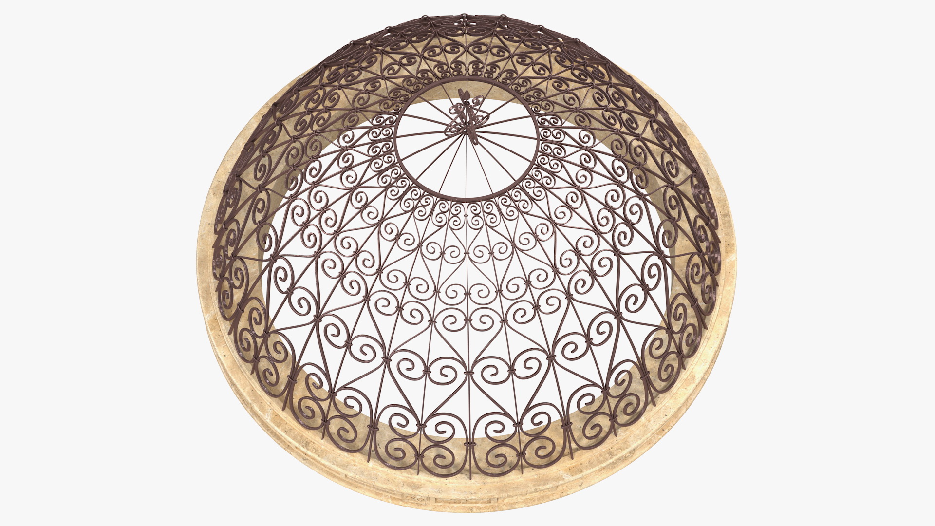 3D Antique Metal Dome Roof model