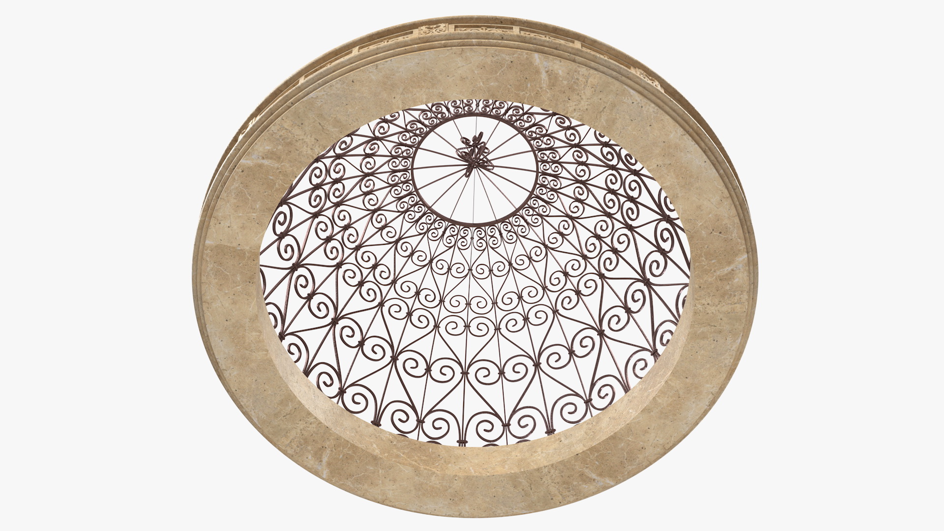 3D Antique Metal Dome Roof model