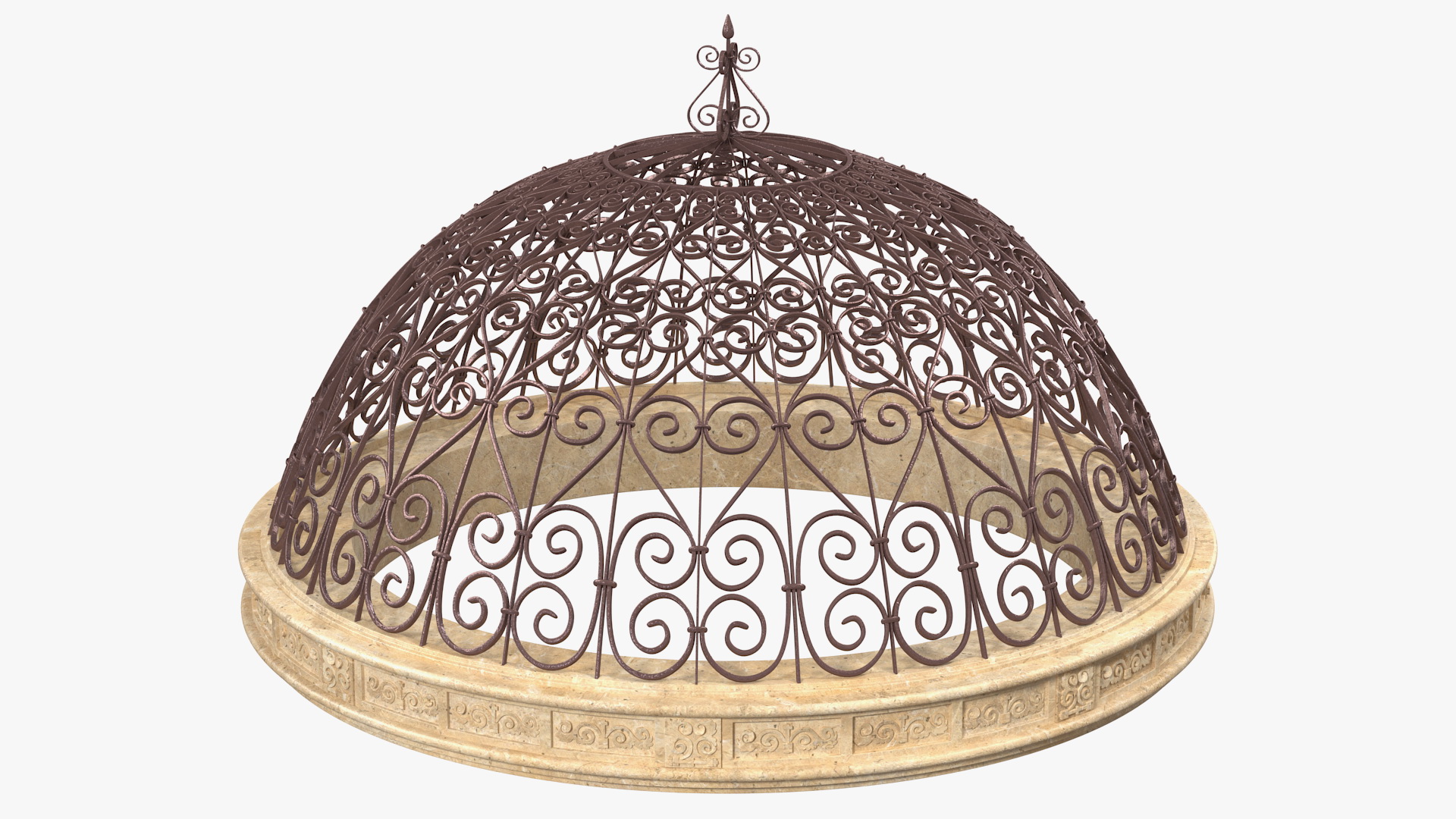 3D Antique Metal Dome Roof model