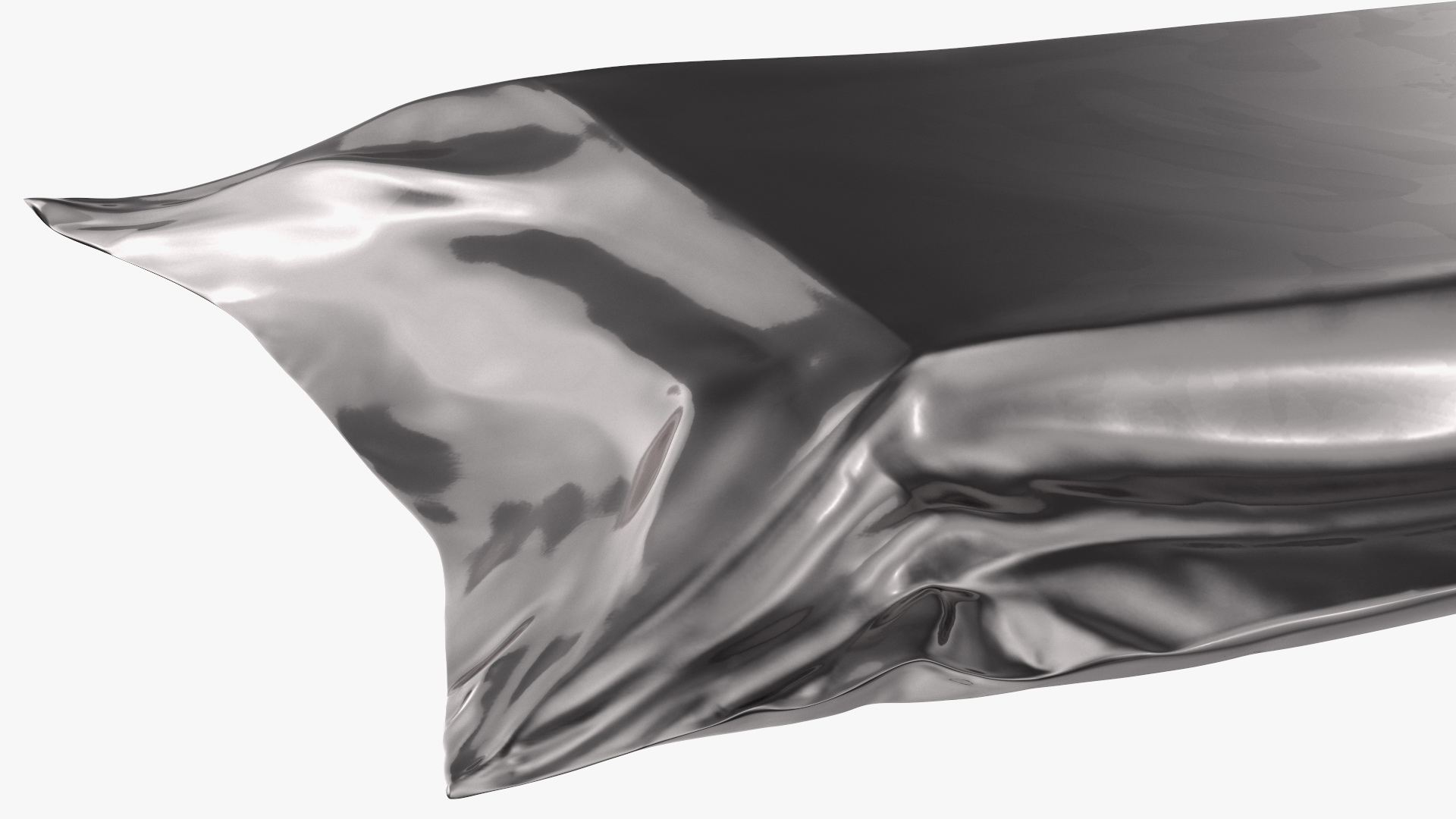 Poly Mailer Plastic Bag Black Open 3D model